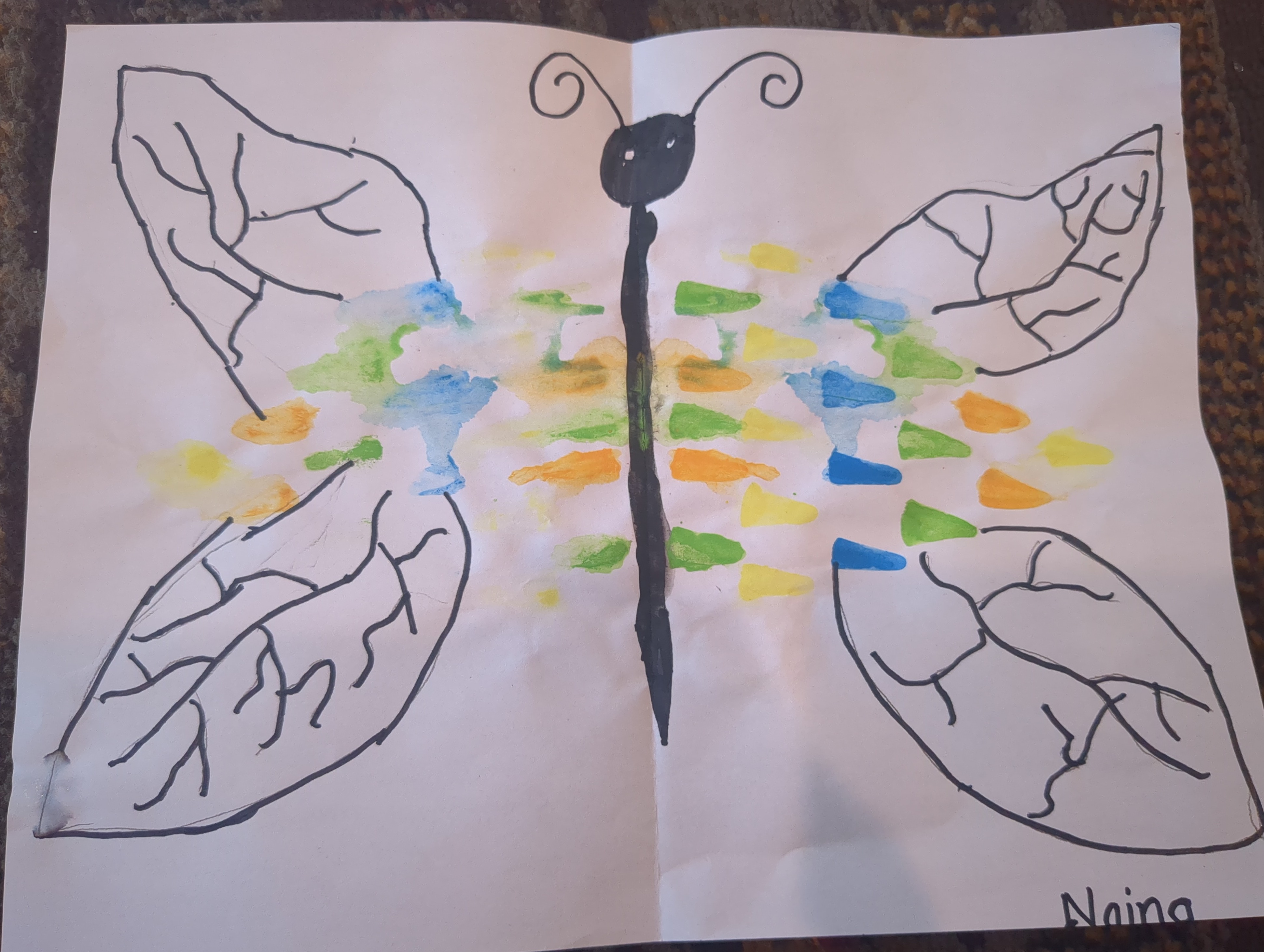 Butterfly squish art 