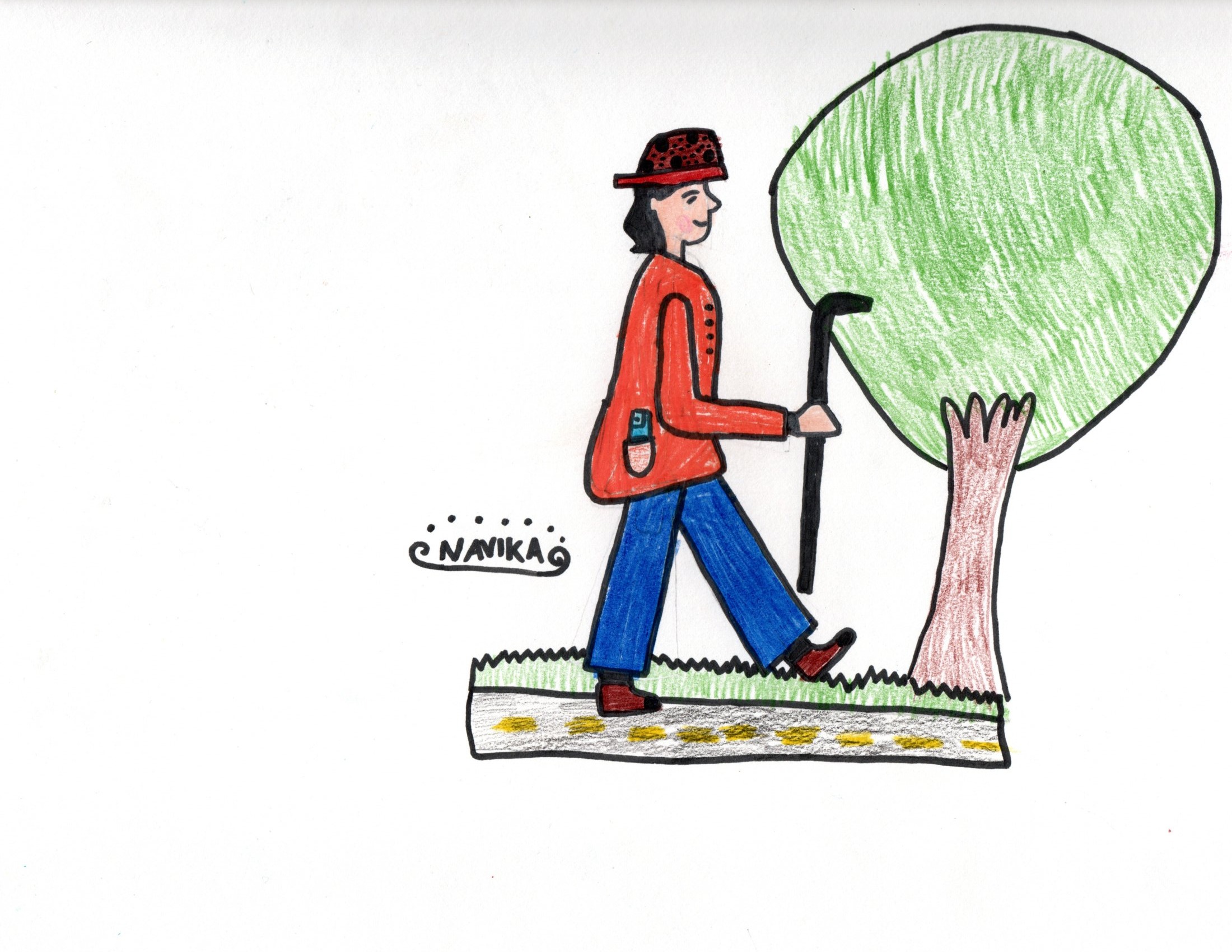 A walking man!
