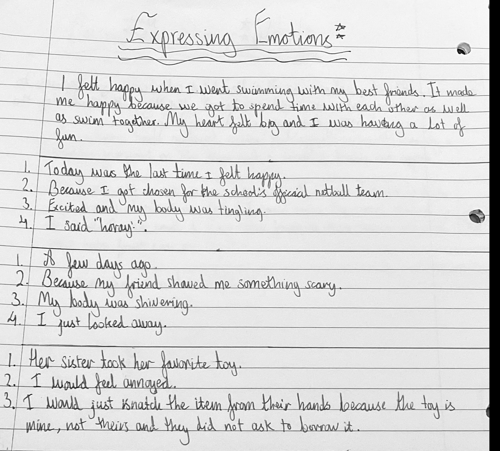 Expressing Emotions
