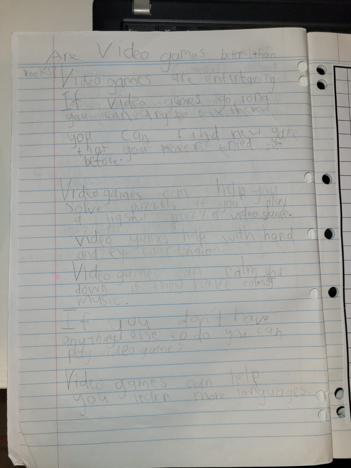 Jadon's Topic Video games