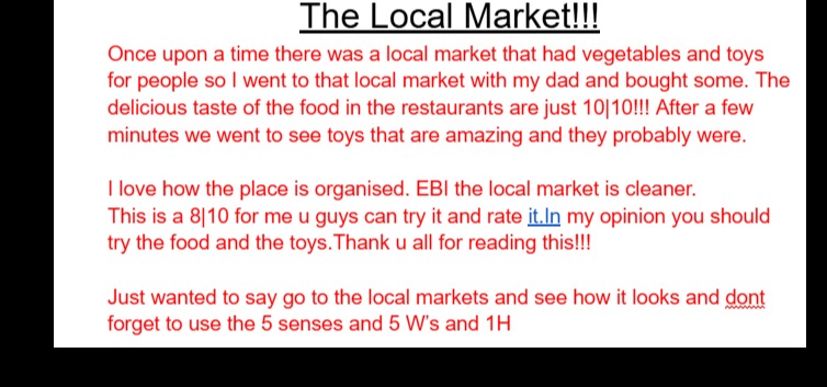 The Local Market!!!