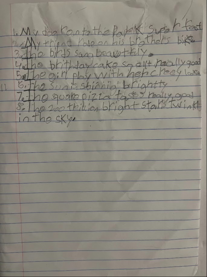 descriptive Sentences