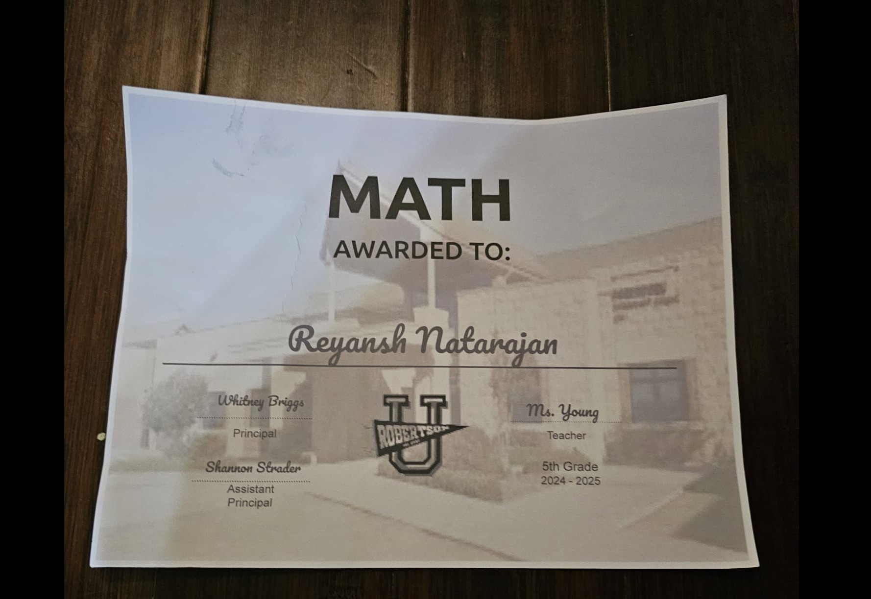 Math Award
