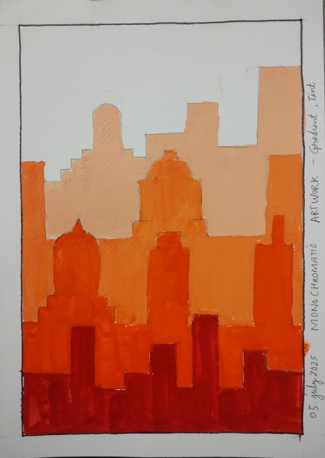 Monochromatic artwork  :  Kanak Sri Pandey