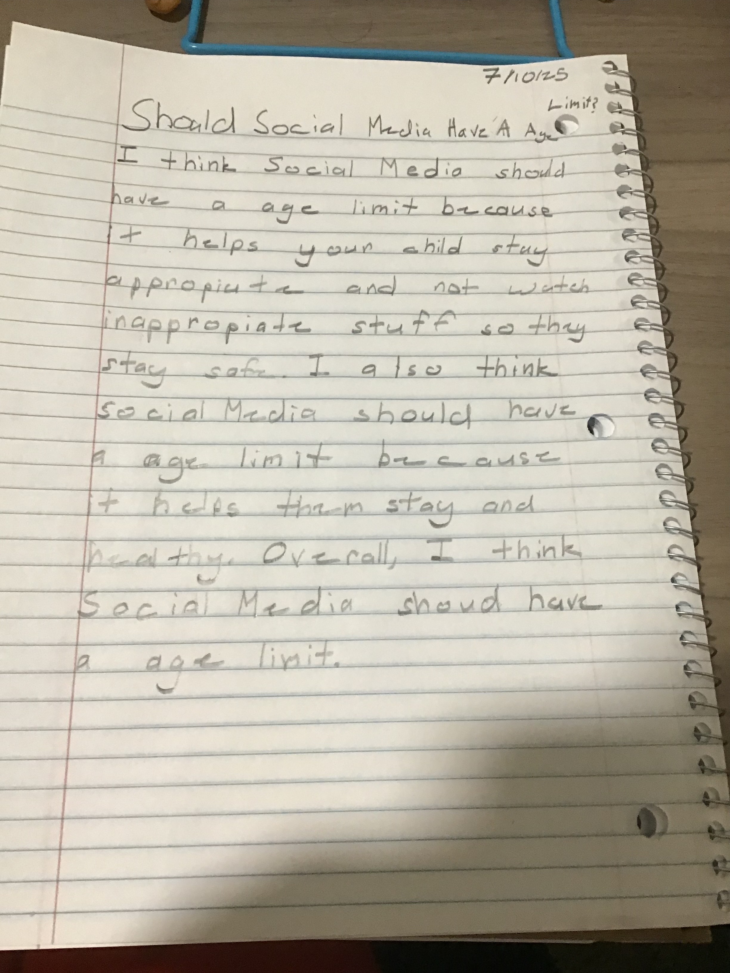 I Think Social Media Should Have A Age Limit 