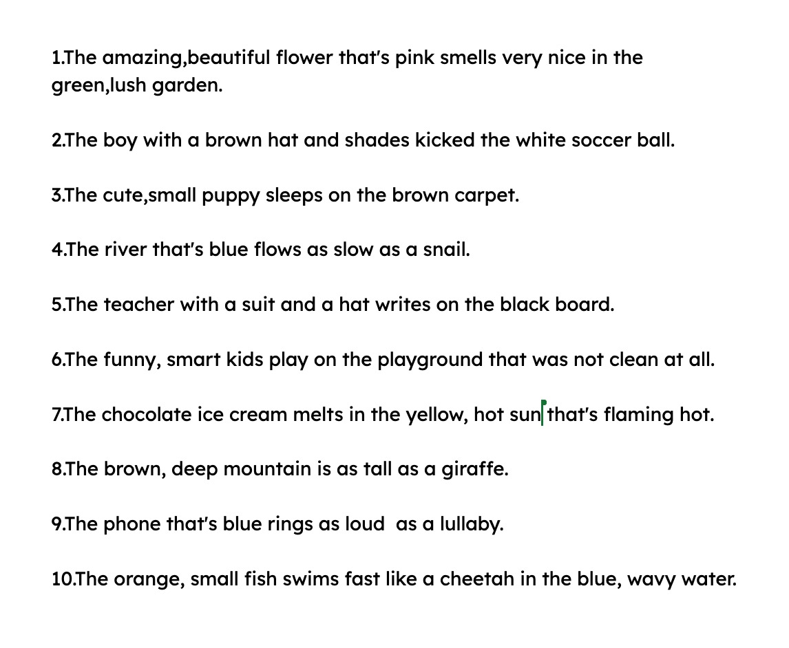 Simple to Descriptive Sentences-07-07-2025