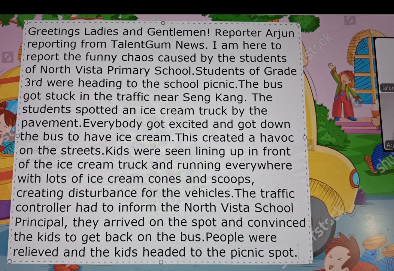 News Report content: by Arjun
