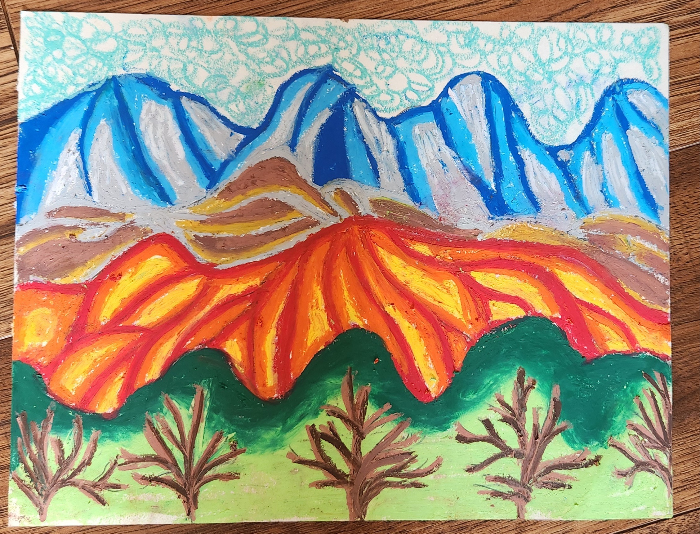 Oil pastel artwork 