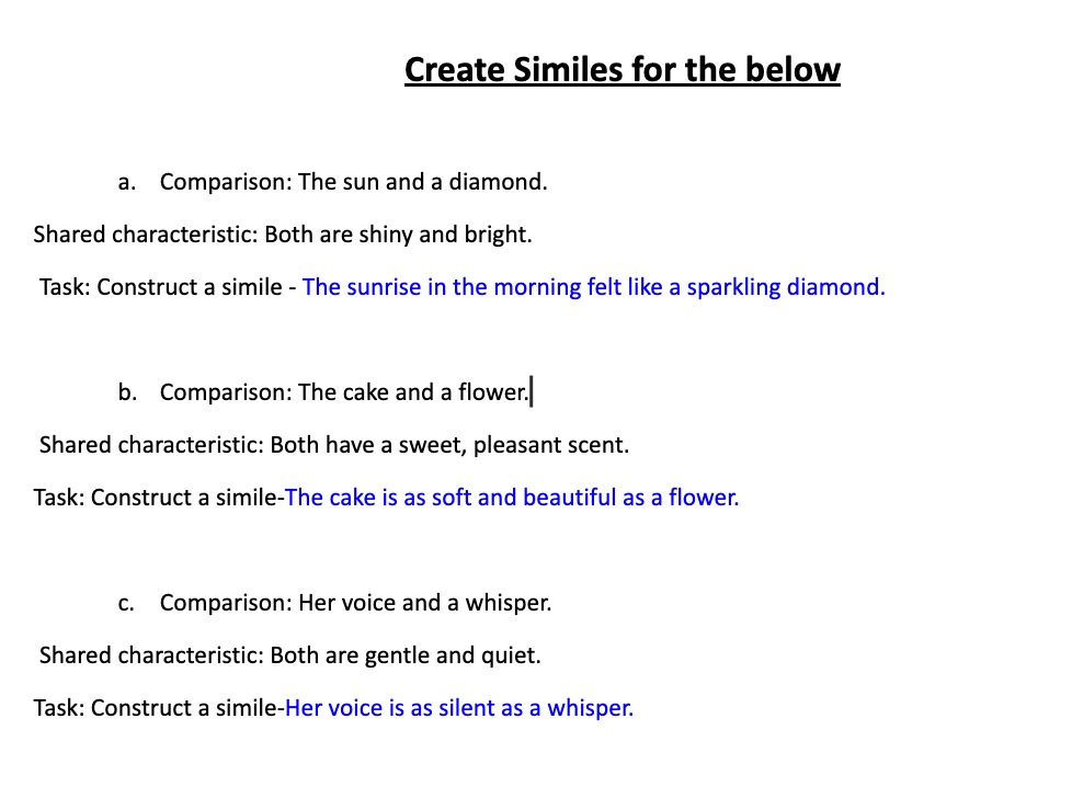 Create Similes for JUL 14TH