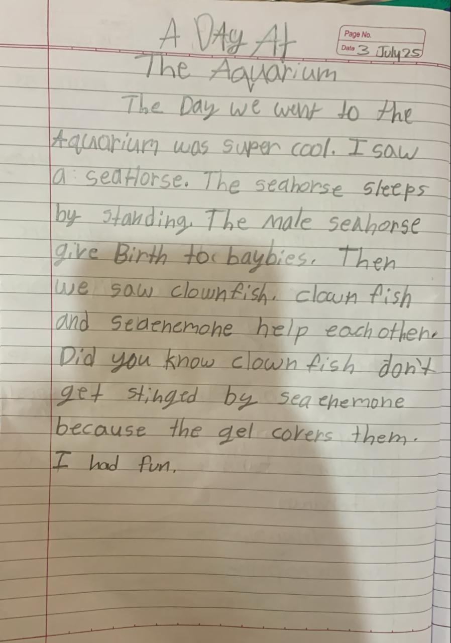 A day at the Aquarium 