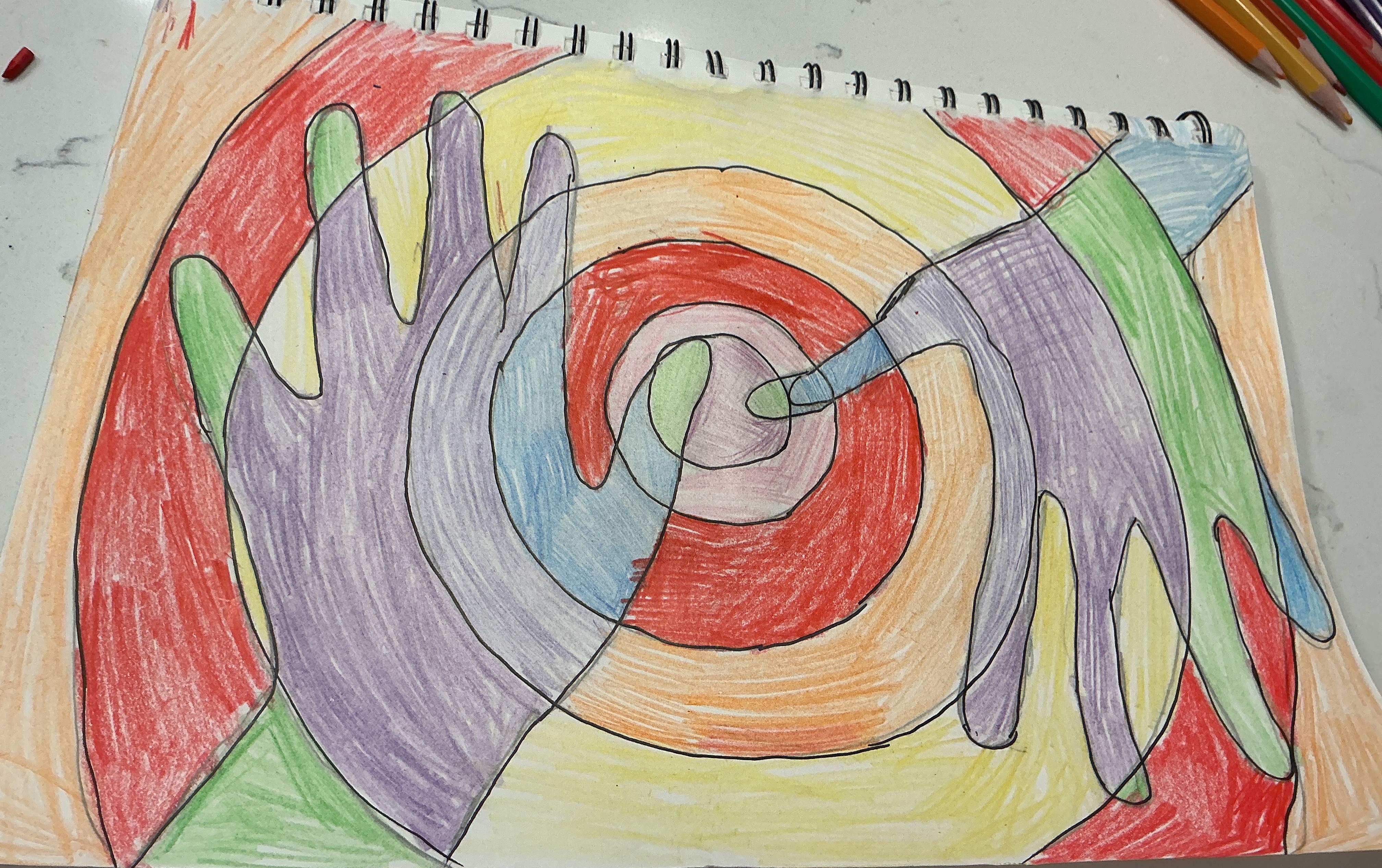 Hot and cool color art