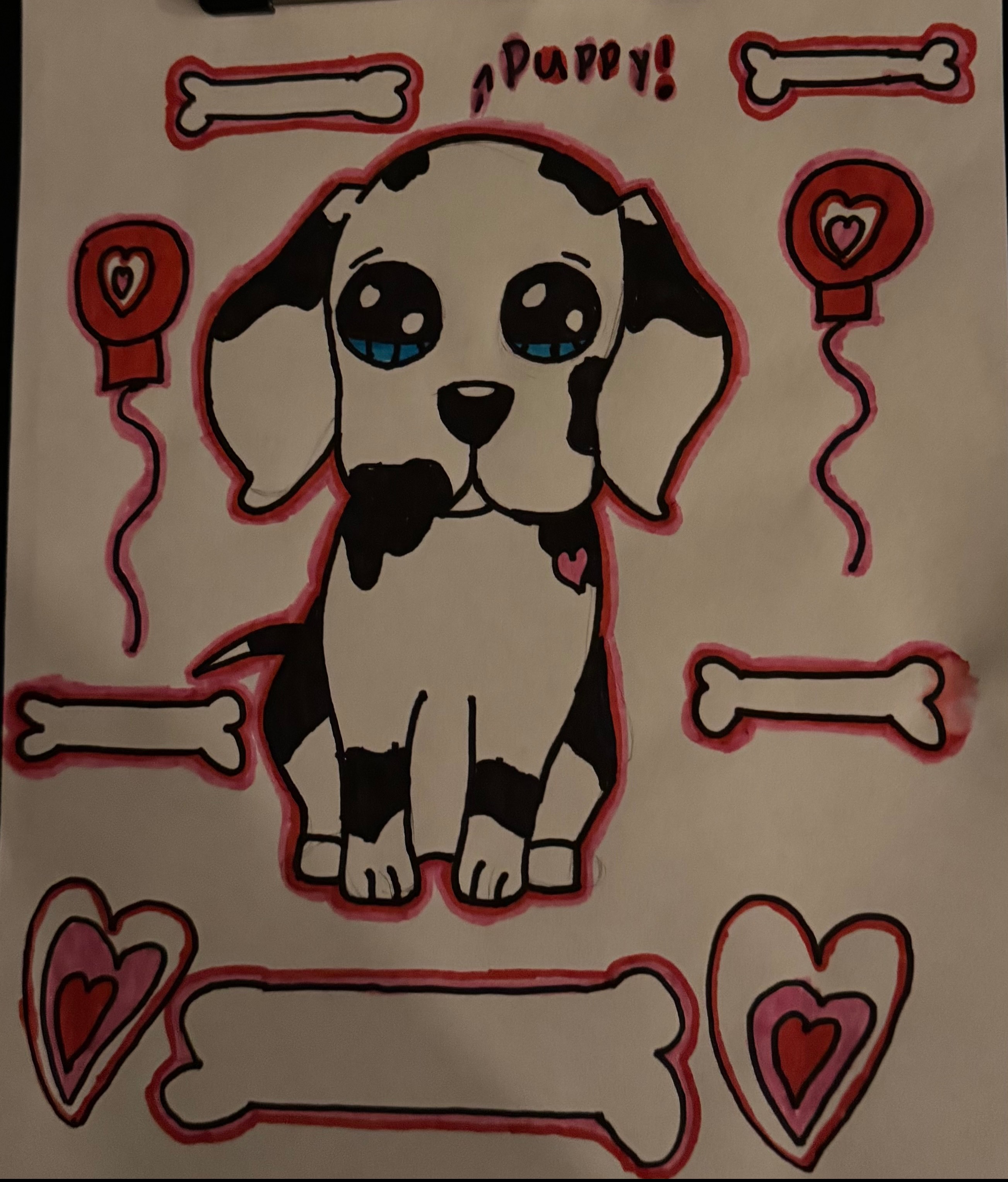 Valentine puppy