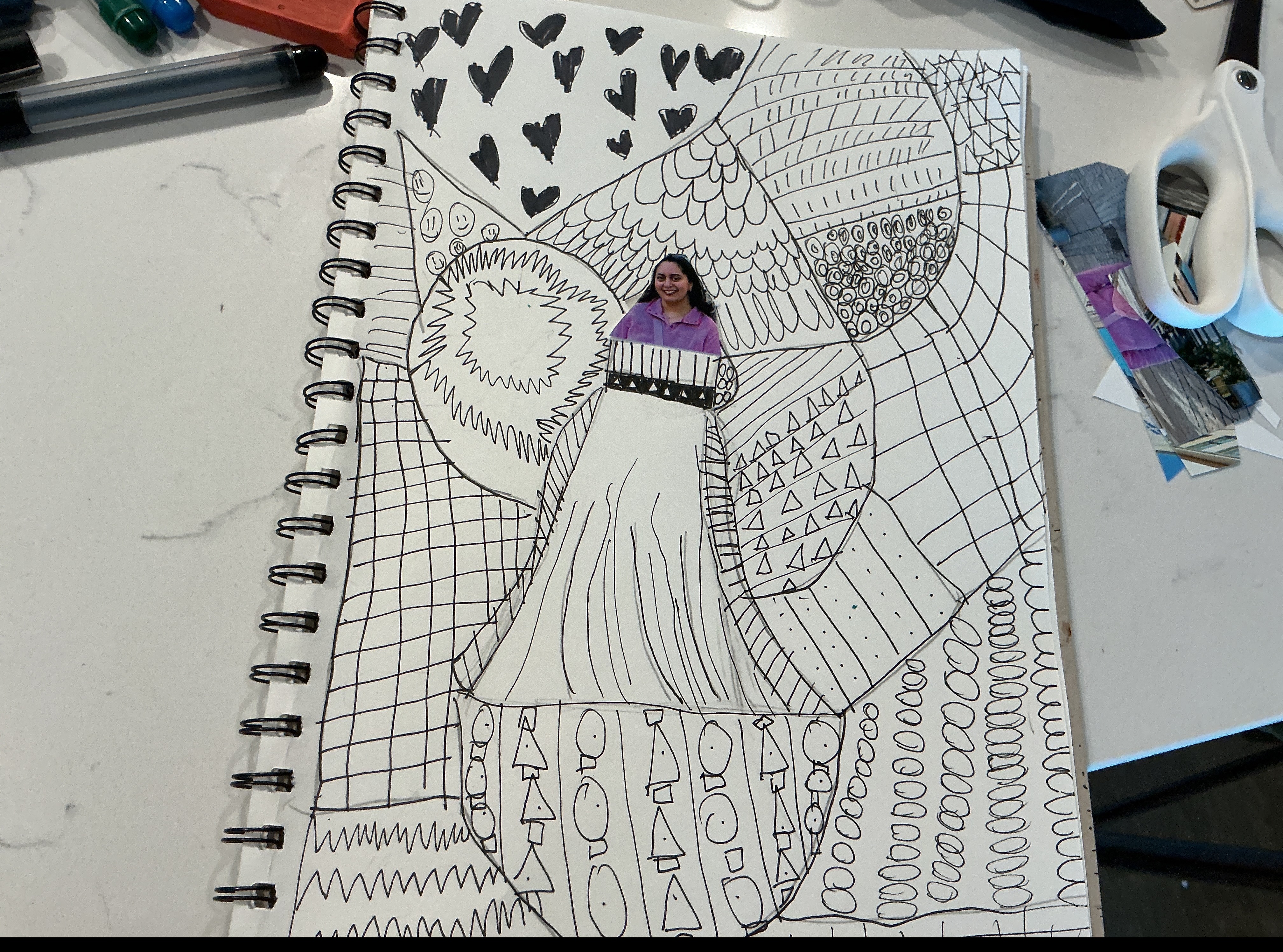 Geometric and organic shapes meet style