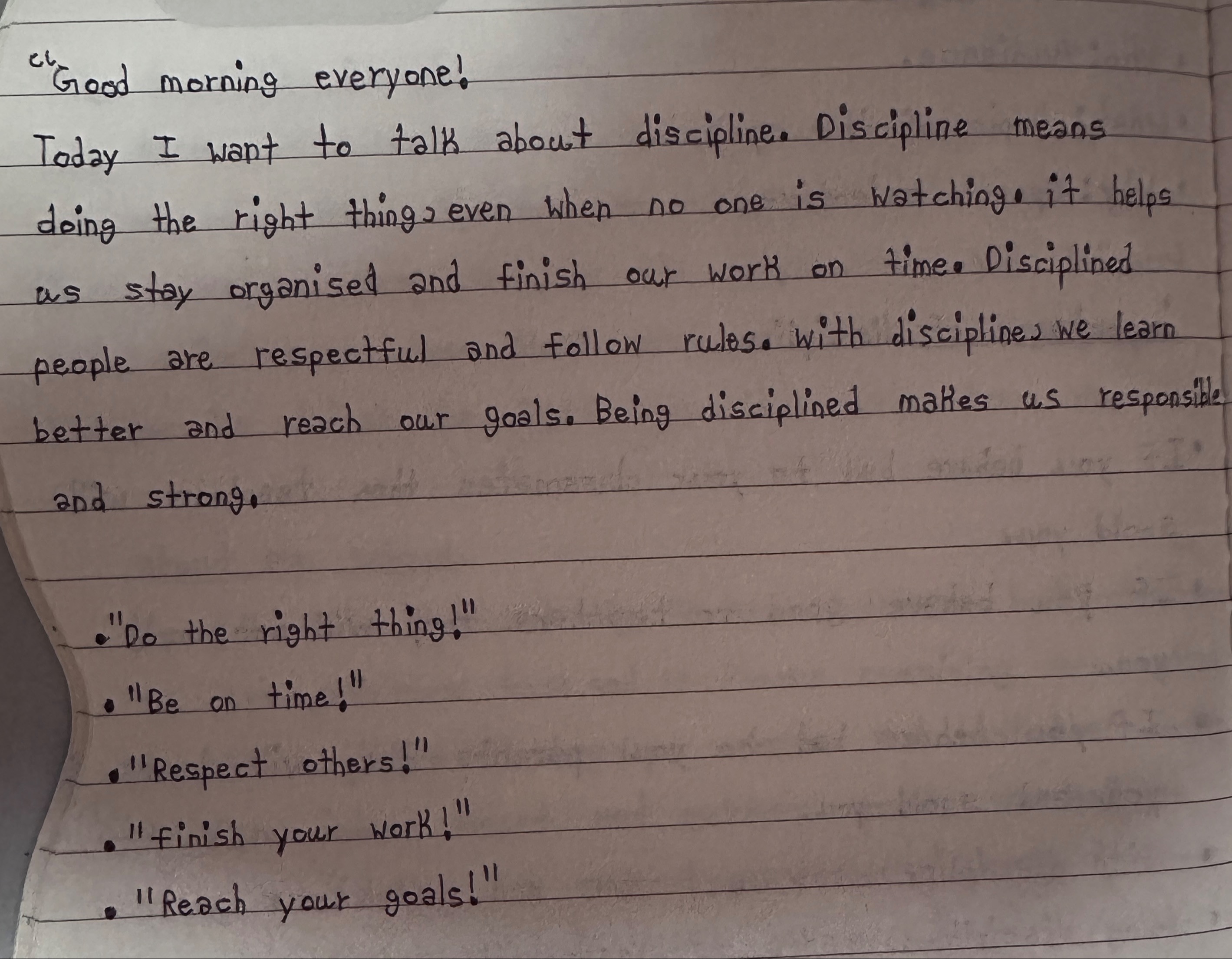 About Discipline 