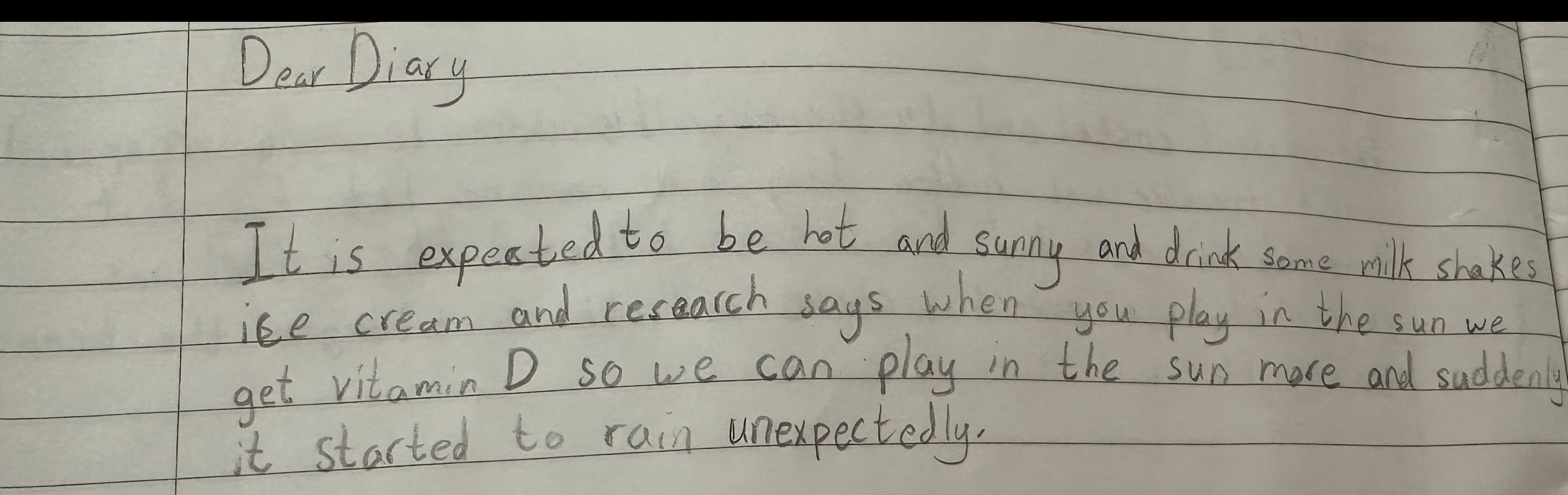 Diary writing 