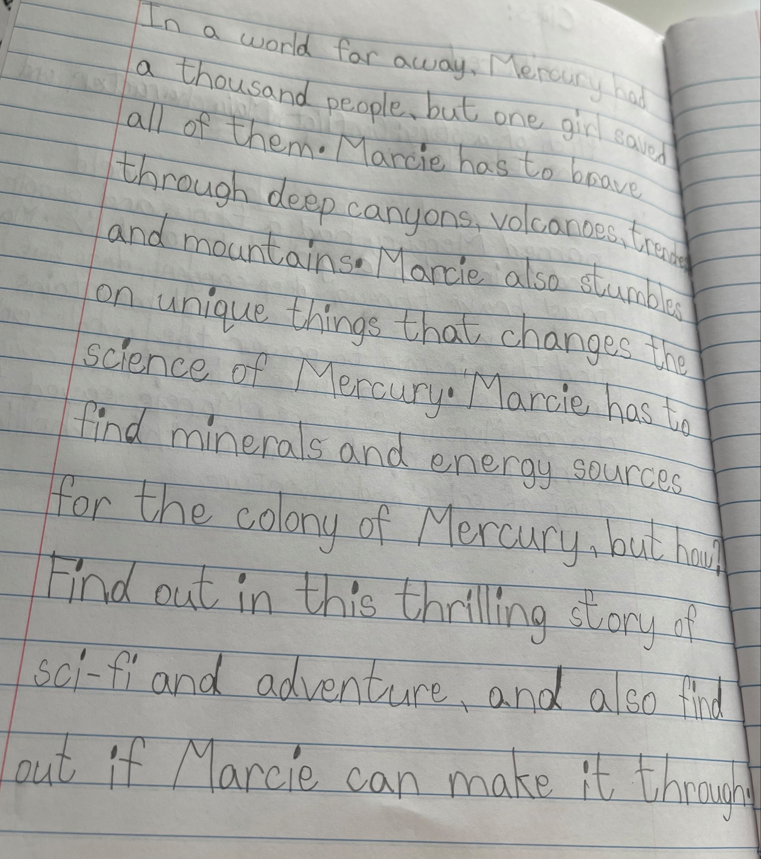 Creative Writing Homework: Story Pitch