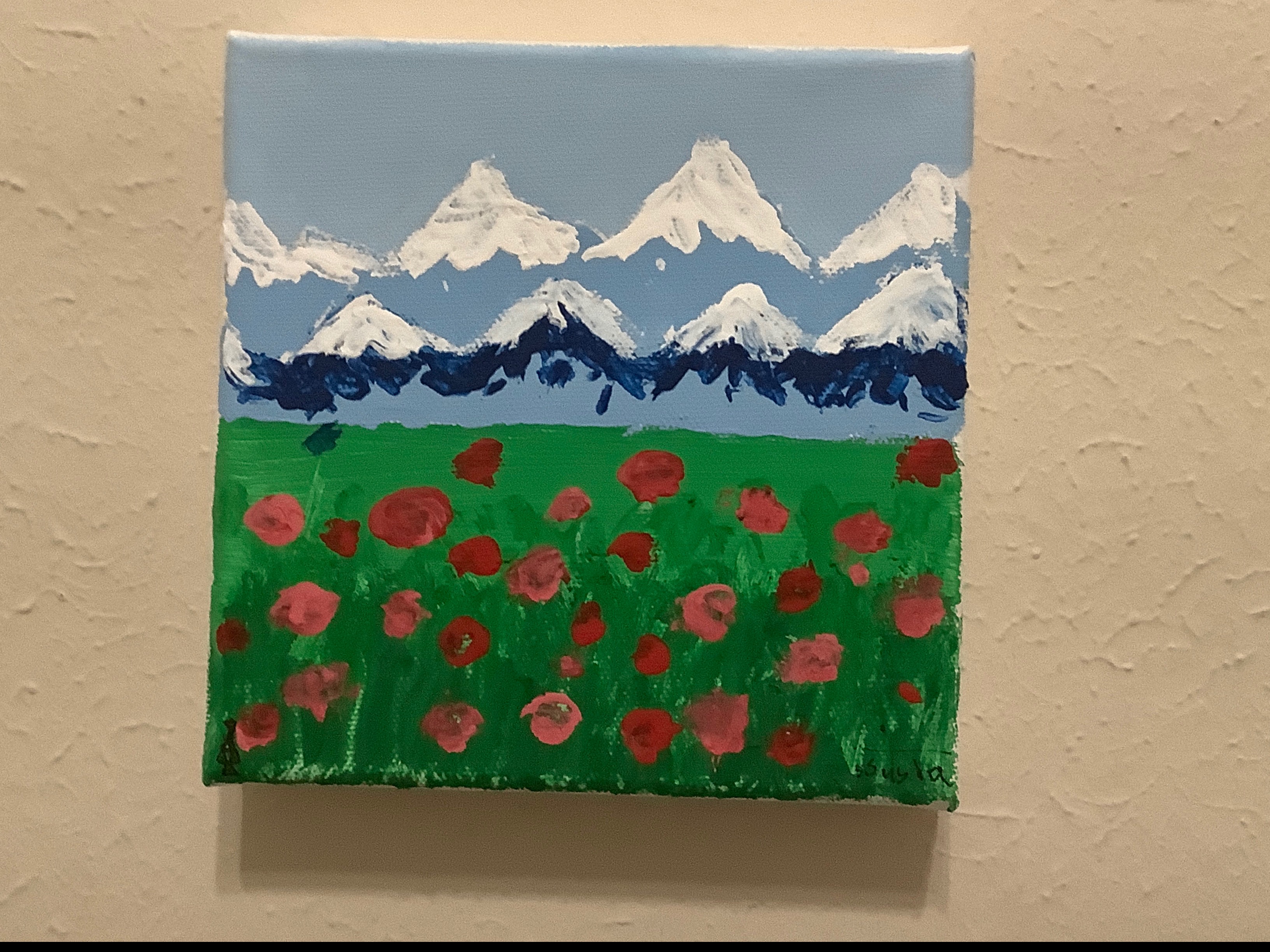 Acrylic art with pallet knife ✍🏾