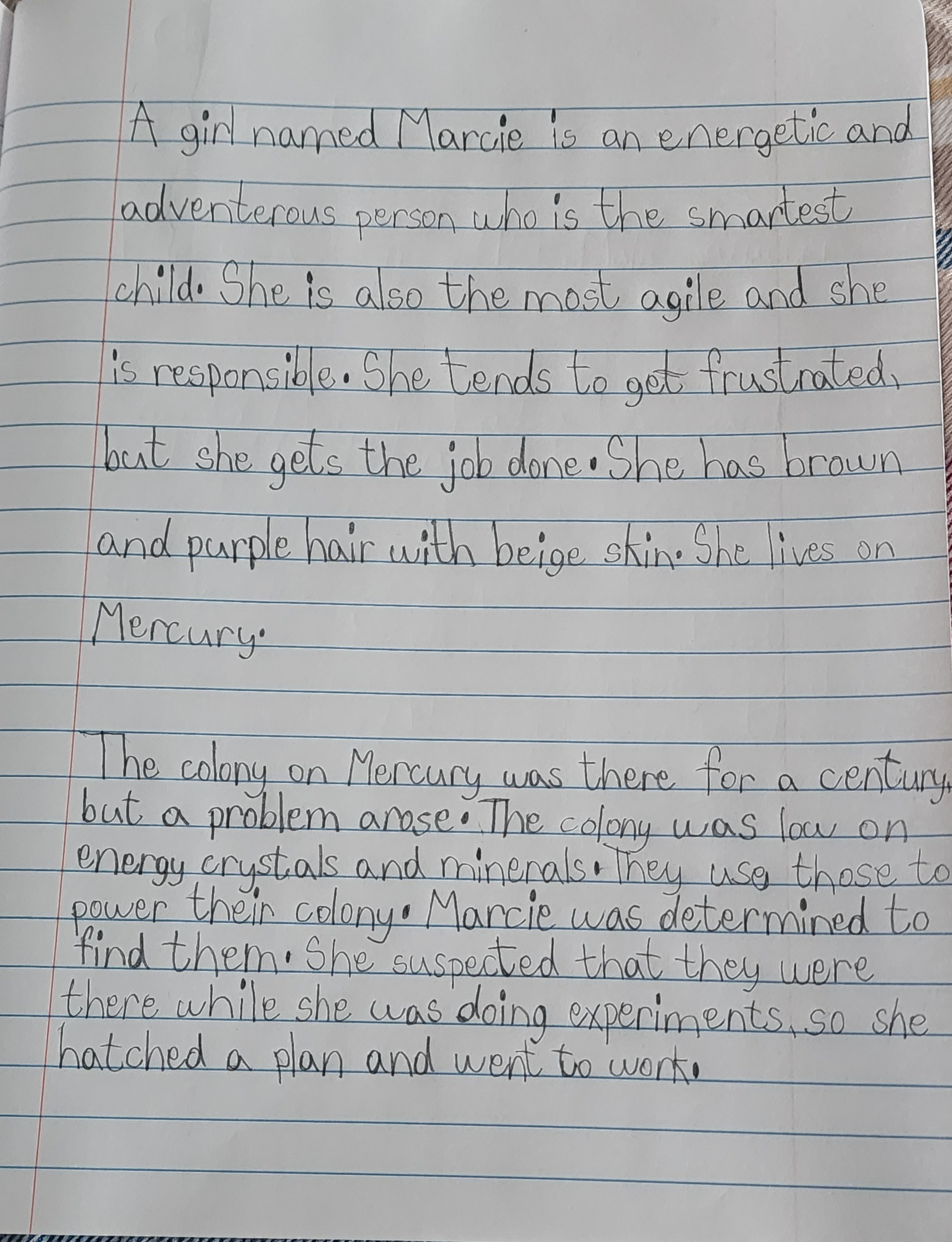 Creative Writing Homework: Story Description