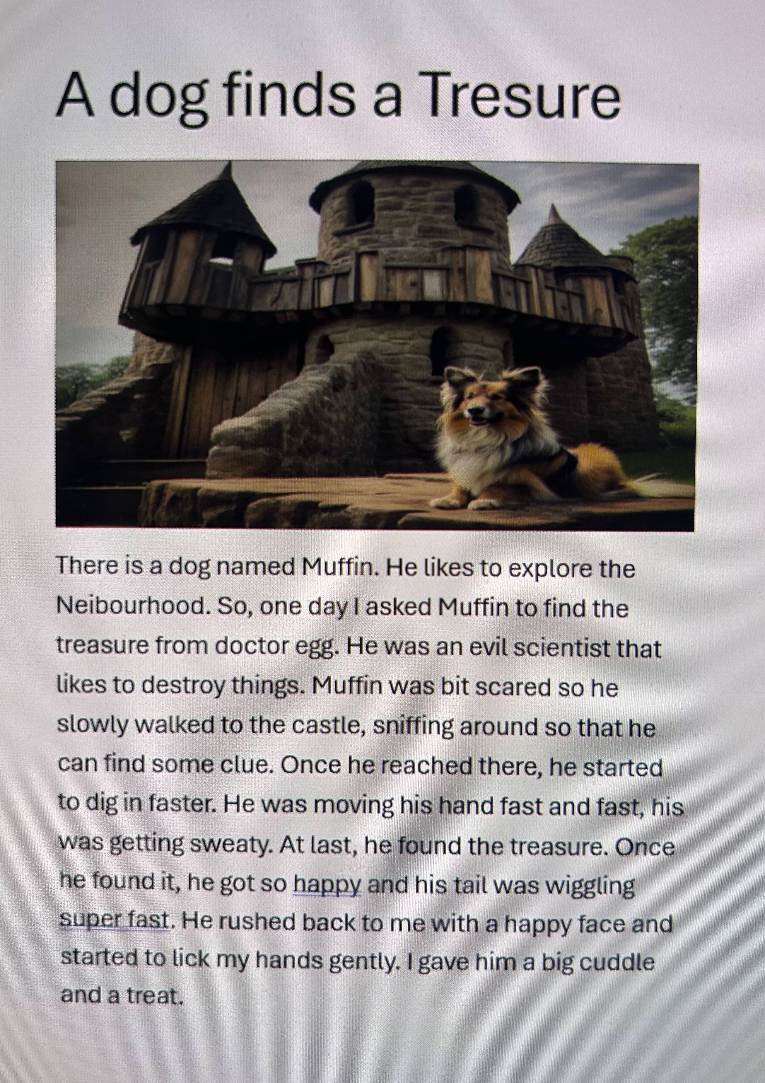 A dog finds a Treasure - using slow and fast motion 
