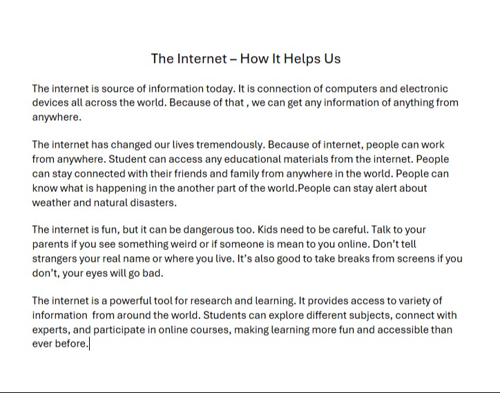 The Internet - How it Helps Us