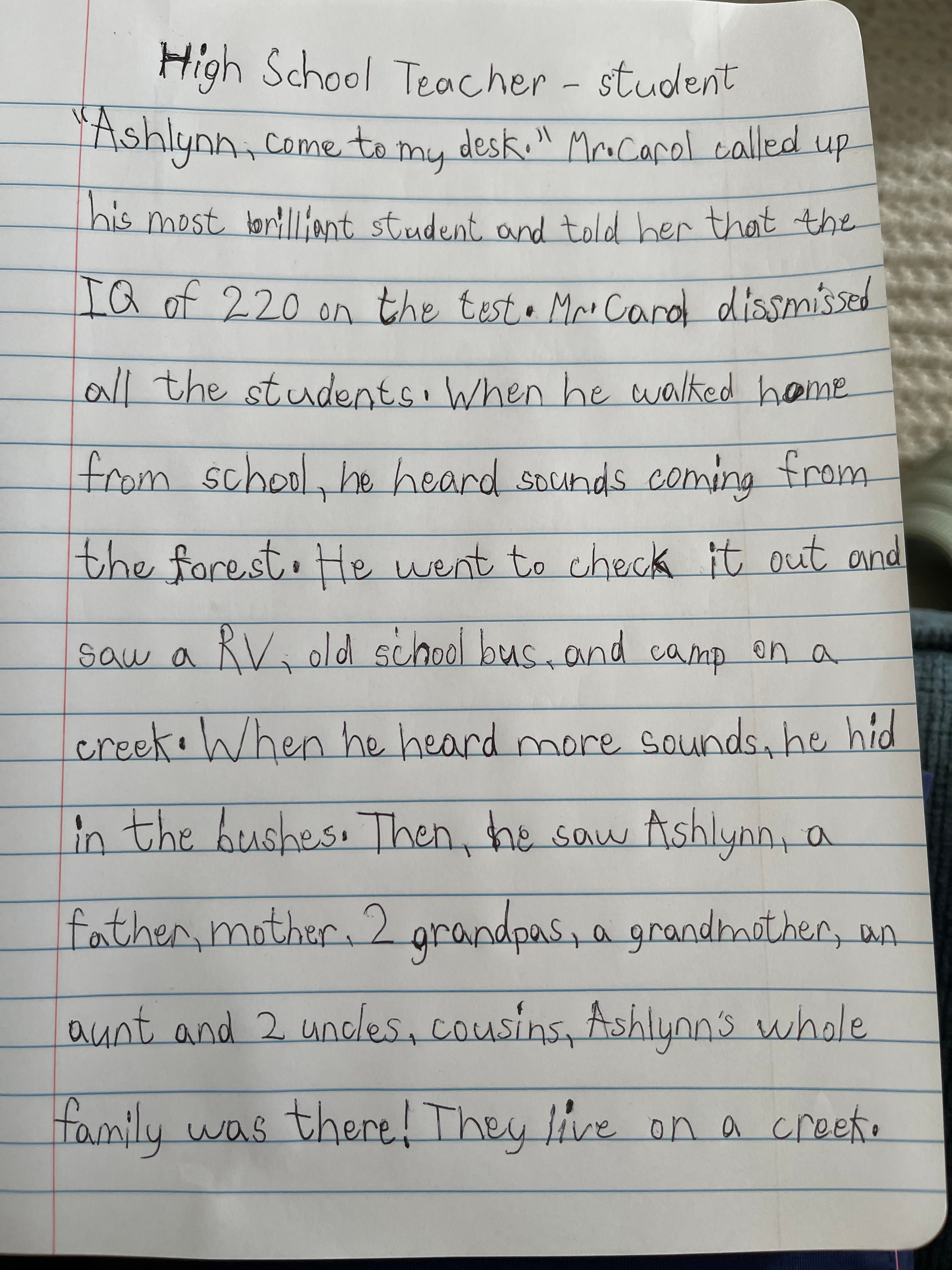 Creative Writing Homework