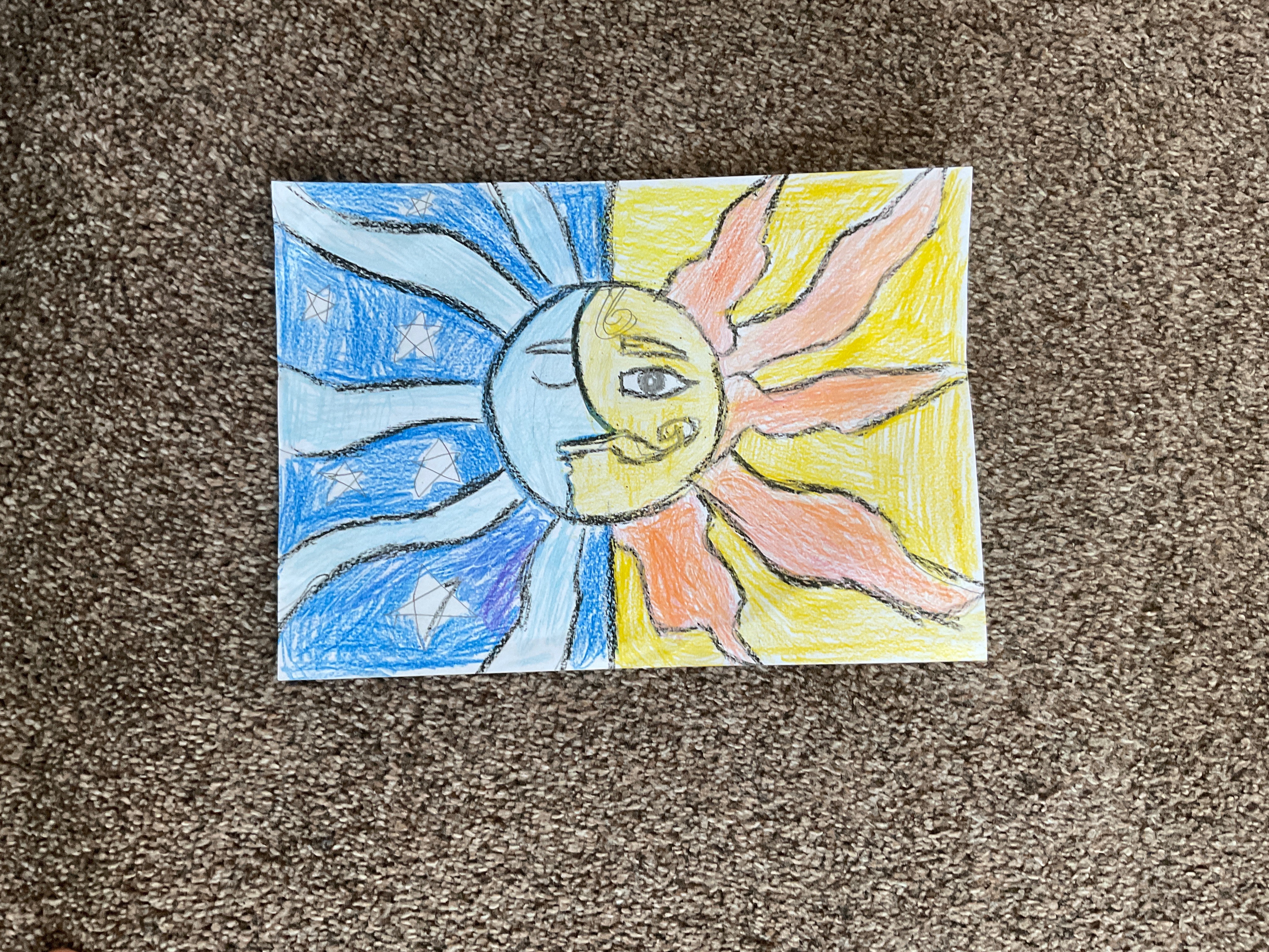 This is the Sun and moon today’s art