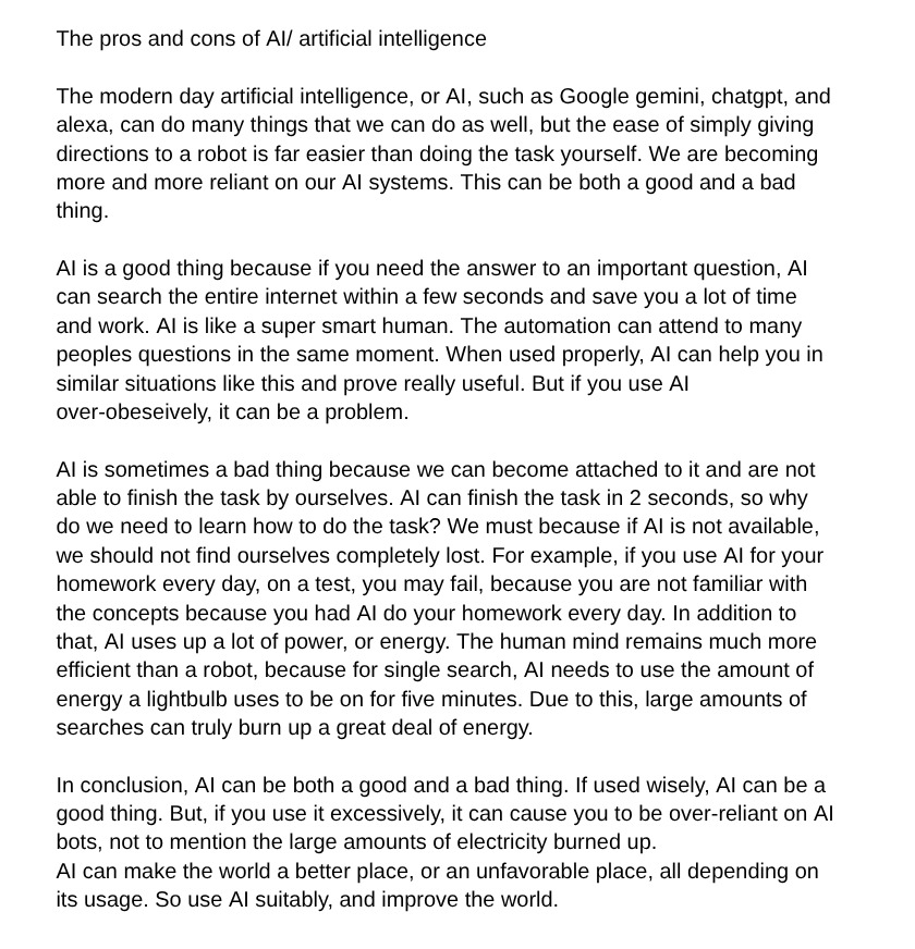 The pros and cons of AI