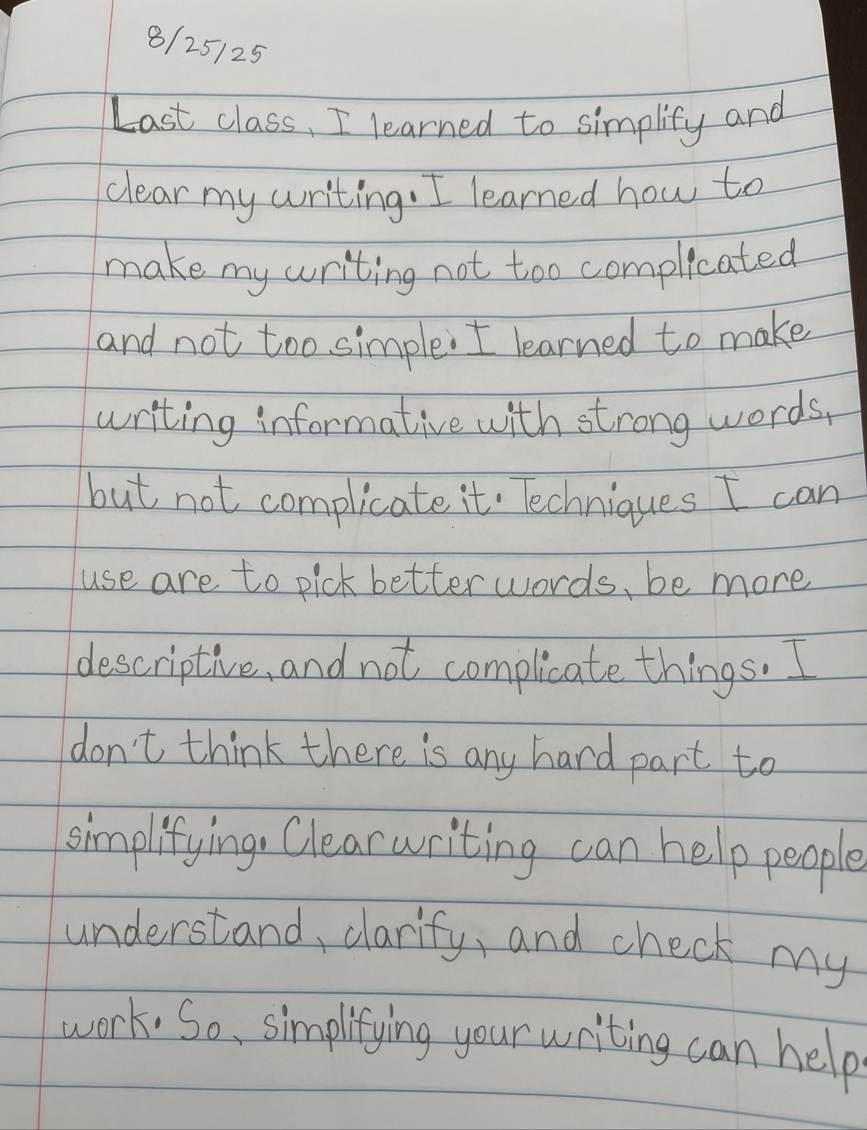 Creative Writing Homework