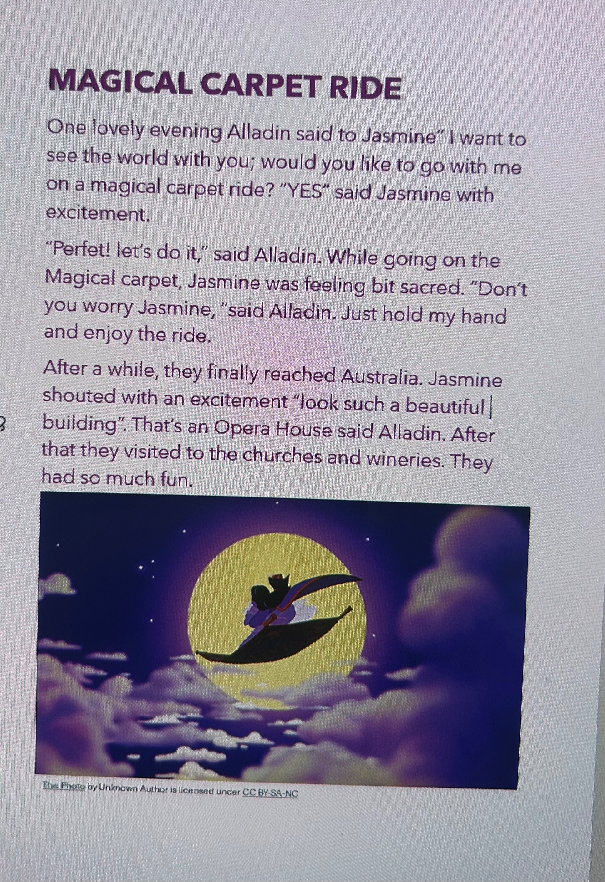 Magical Carpet ride. 