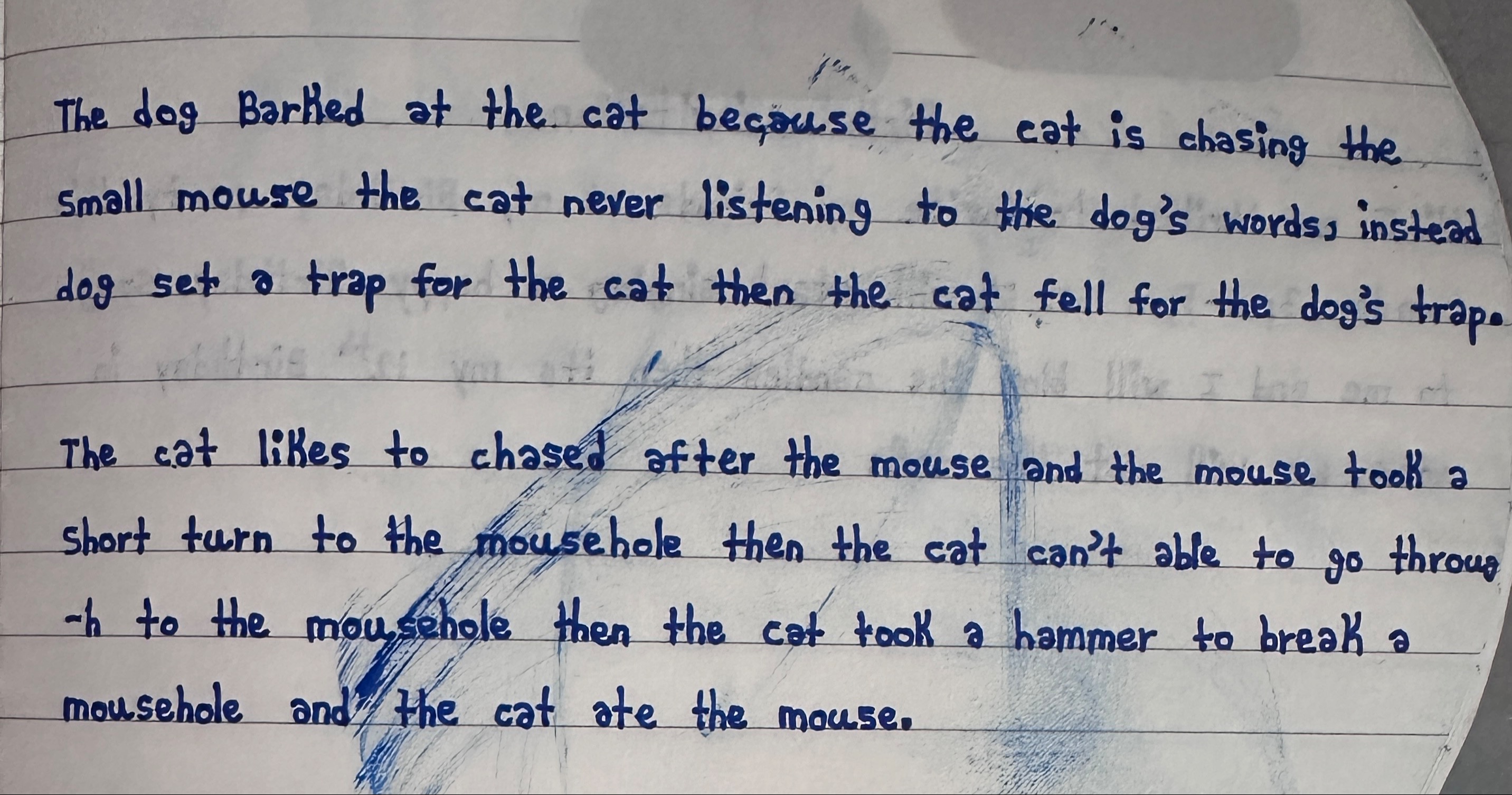 The dog and the cat and the mouse