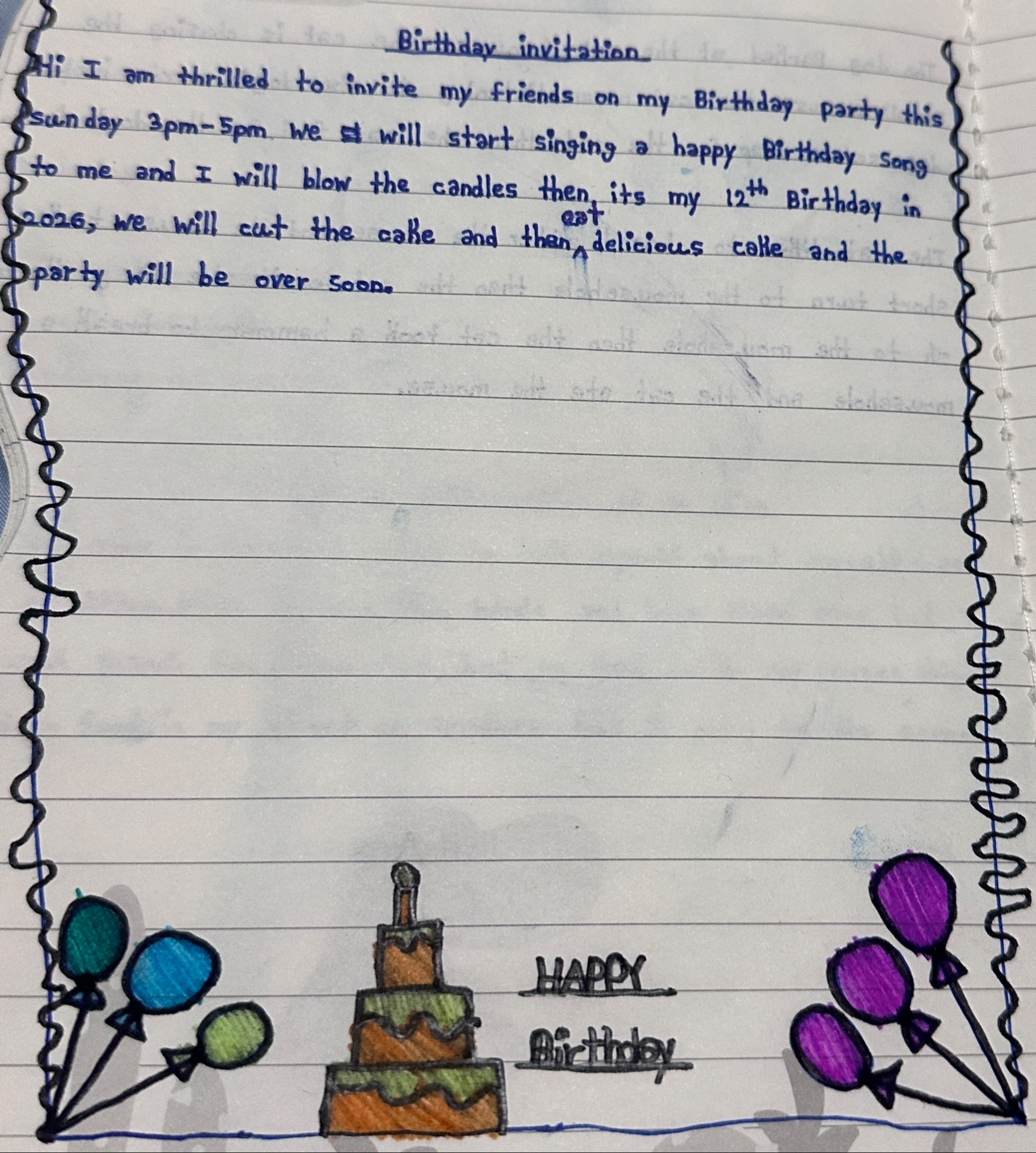 Birthday invitation