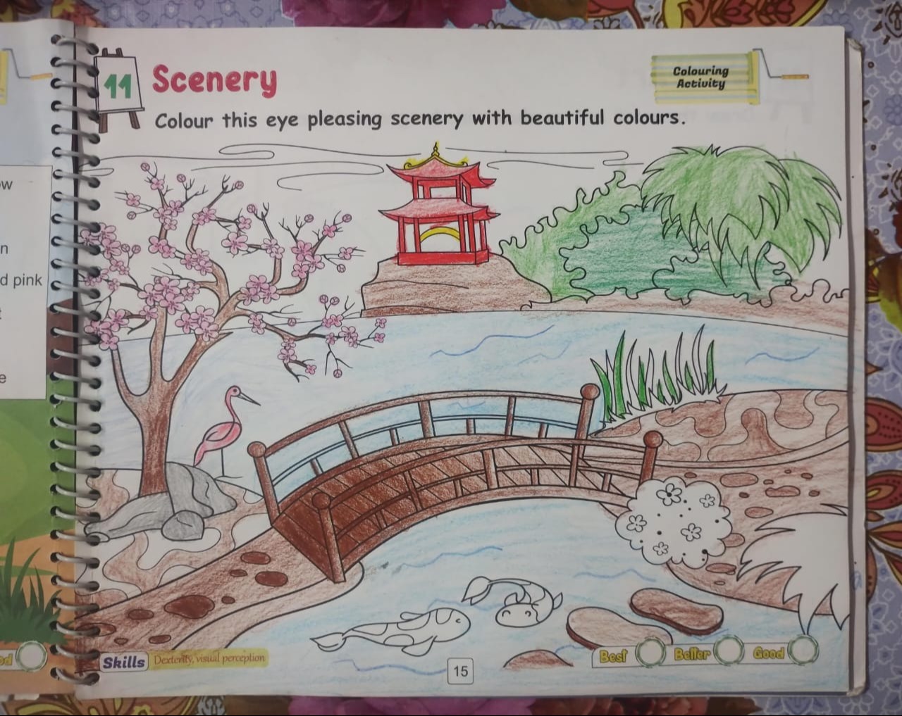 Scenery in School art book - Kanak