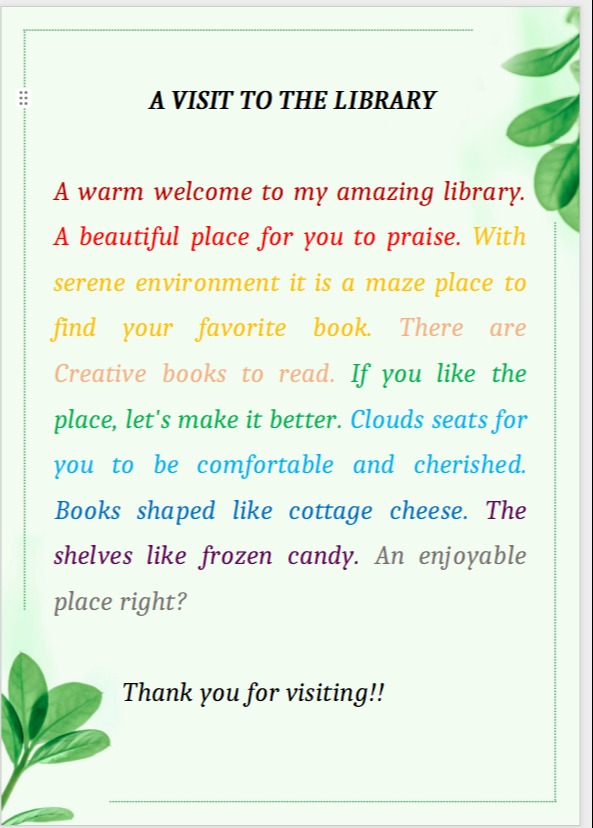 A visit to the library