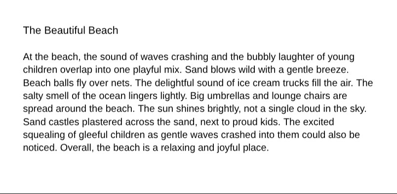 The Beautiful Beach