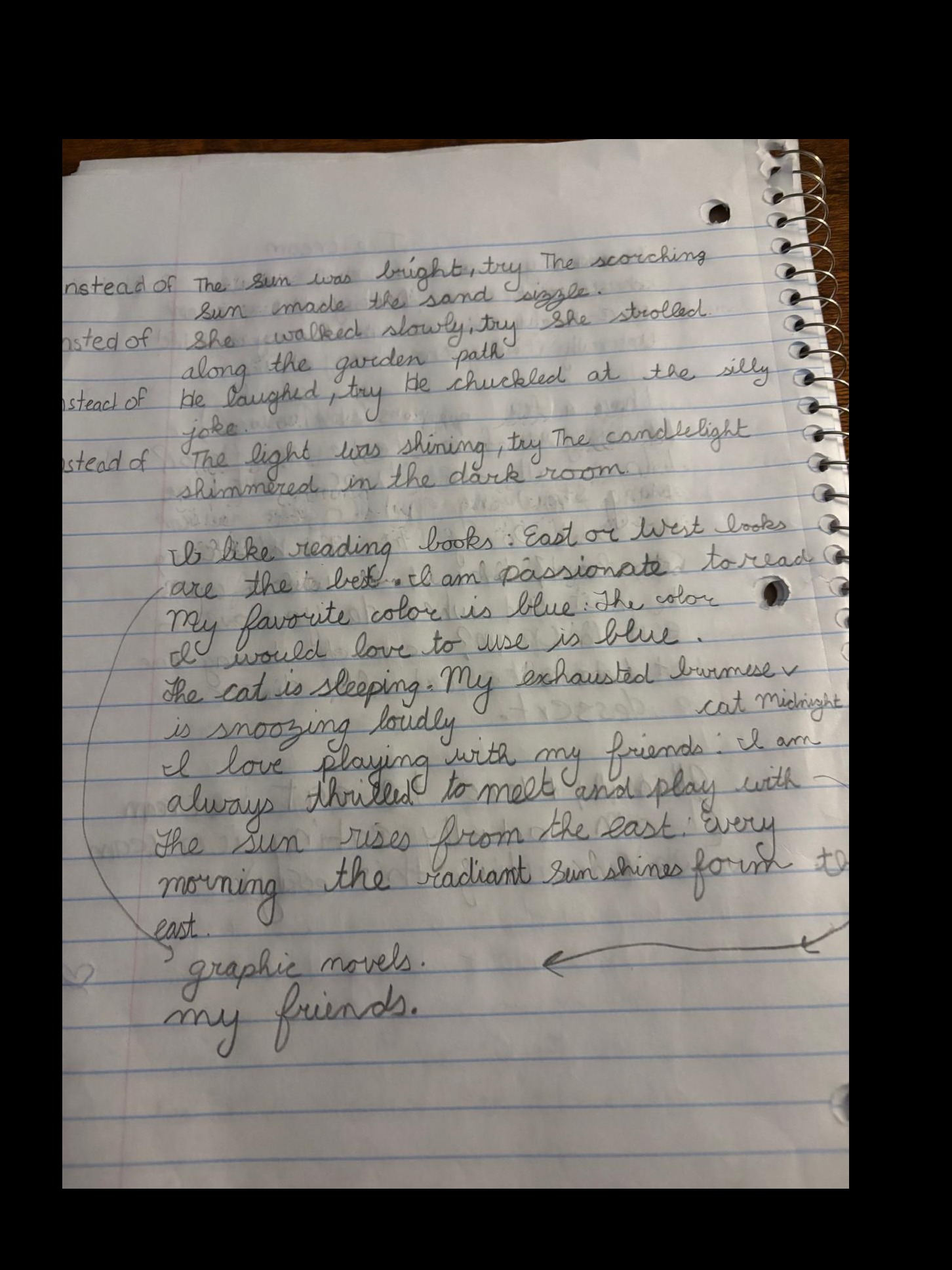instead of sentences