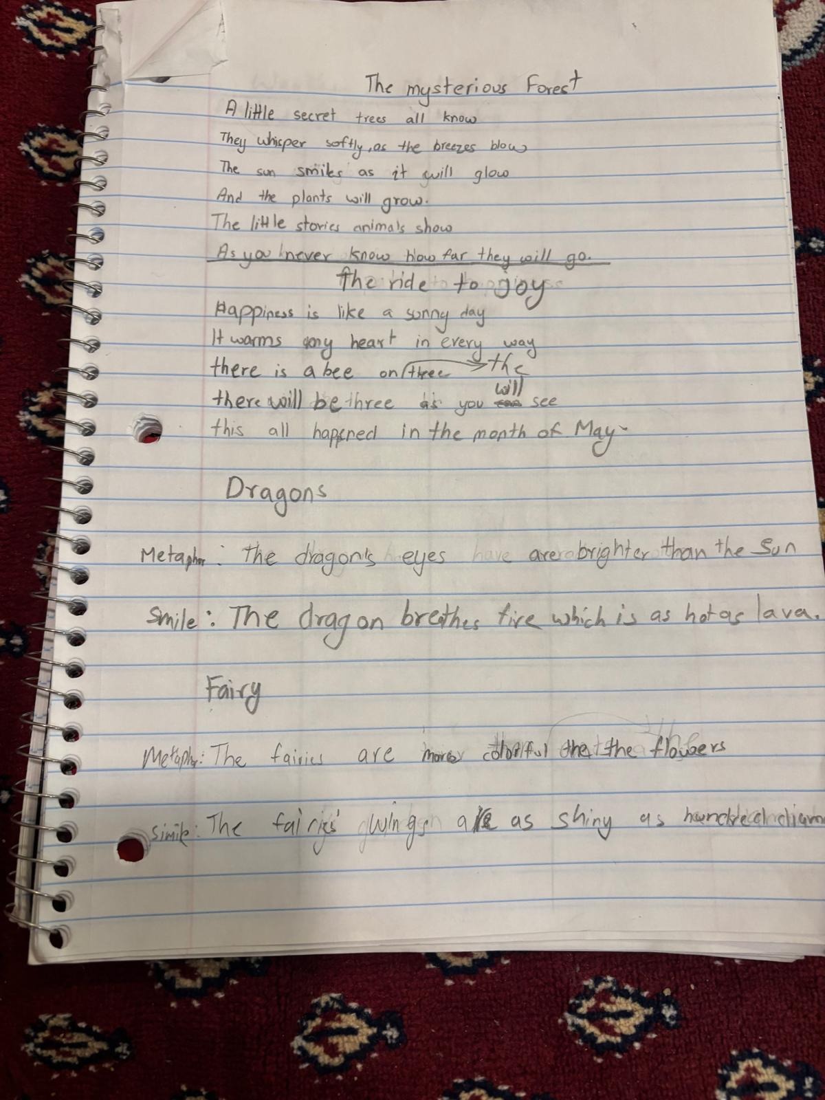 poems, similes, and metaphors