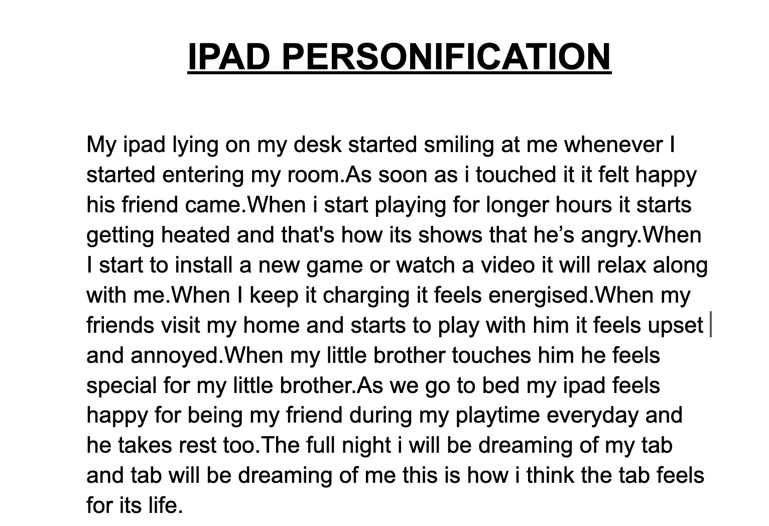 IPAD PERSONIFICATION