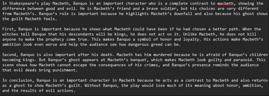 Macbeth essay