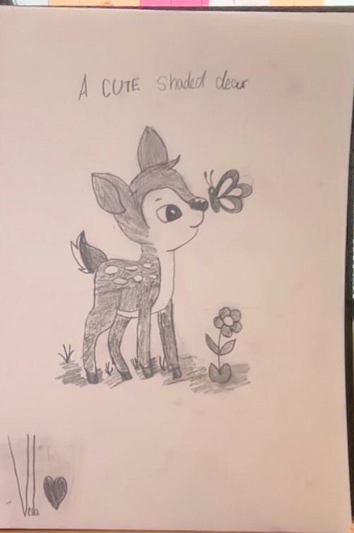 A cute shaded dear