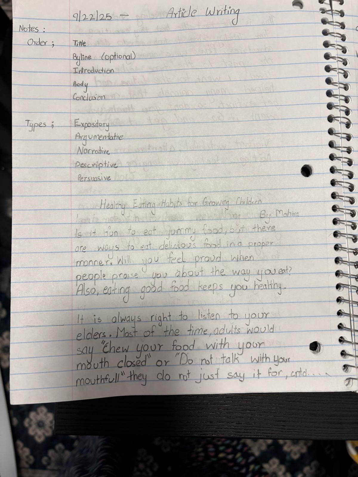 Article Writing 1 of 2