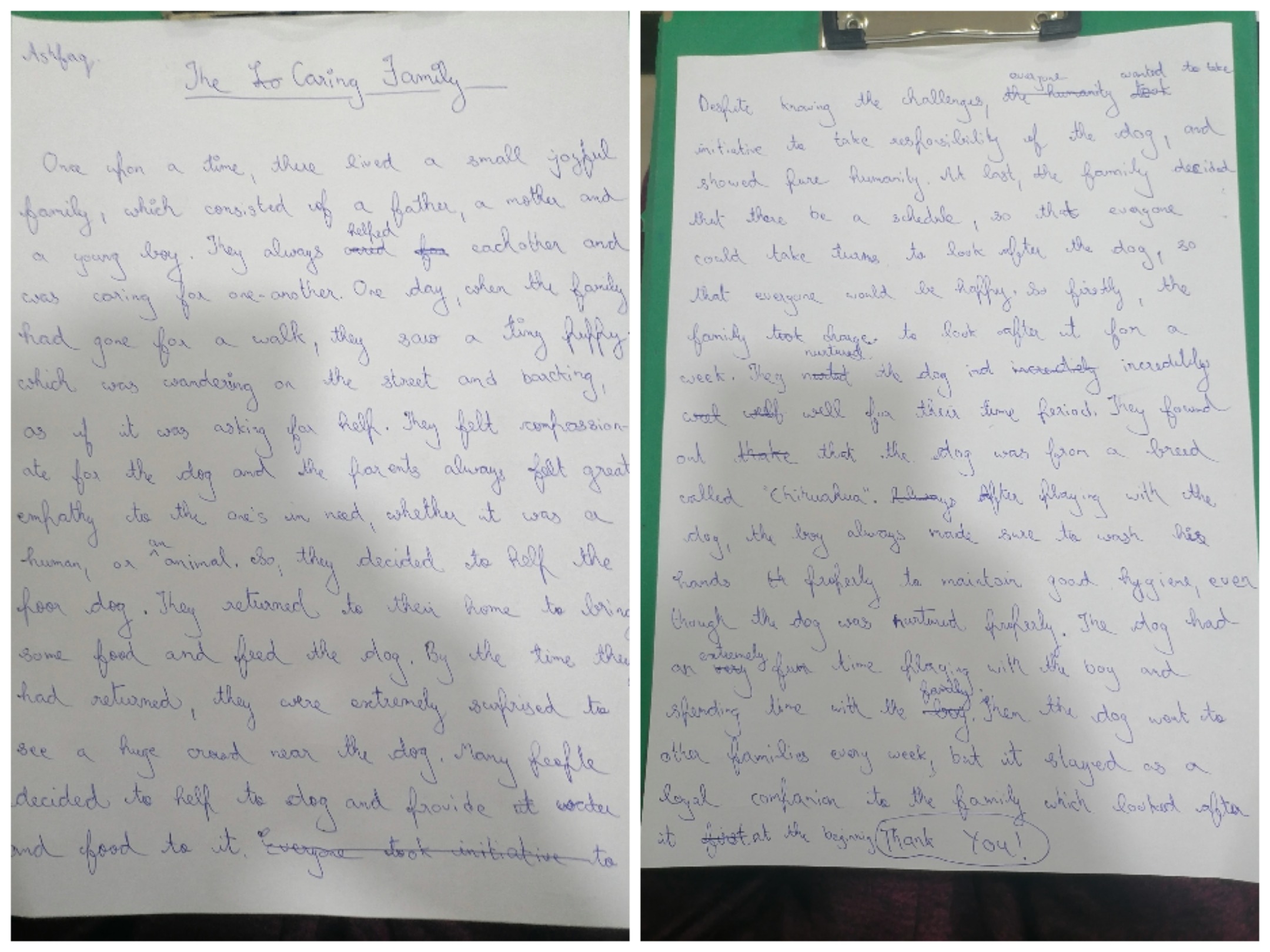 Story Writing - Ashfaq 