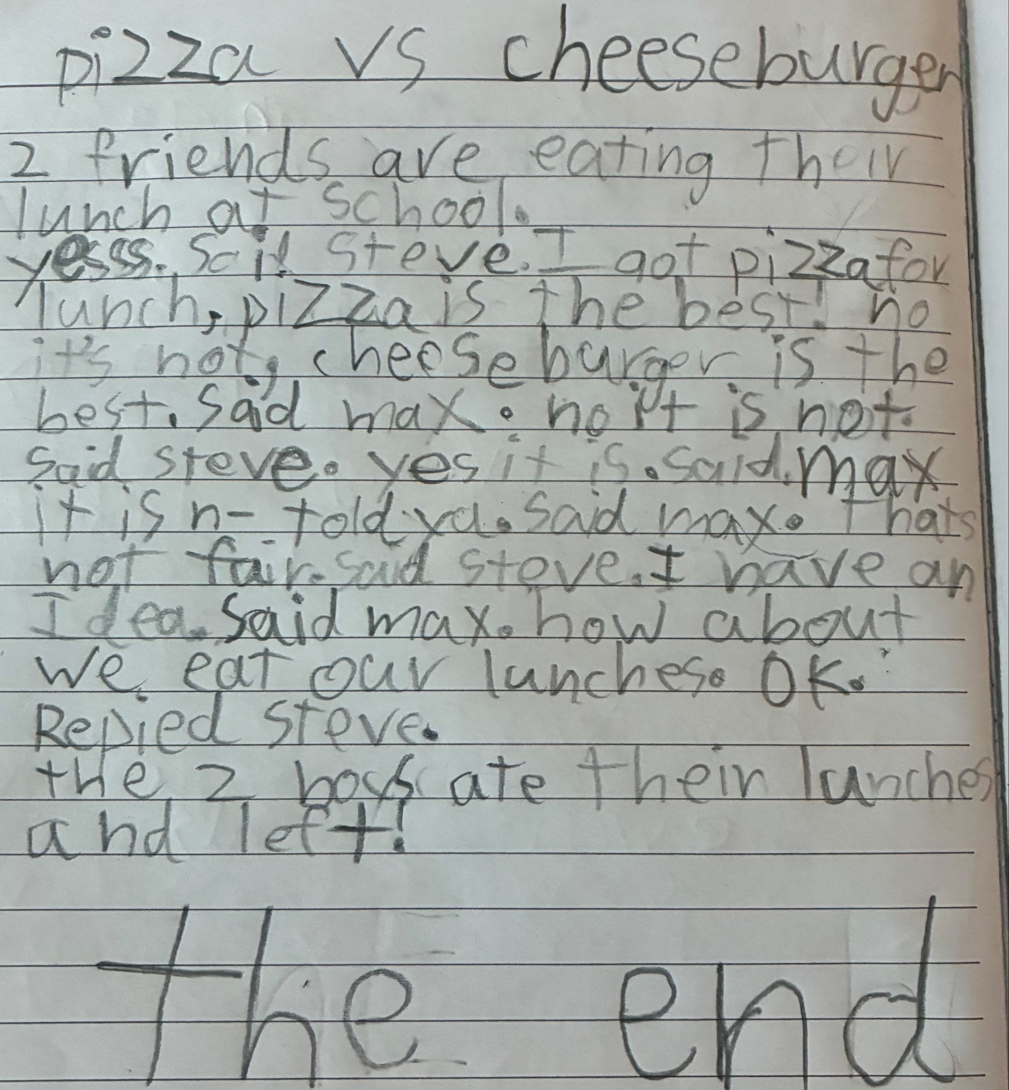 Pizza vs cheeseburger 
