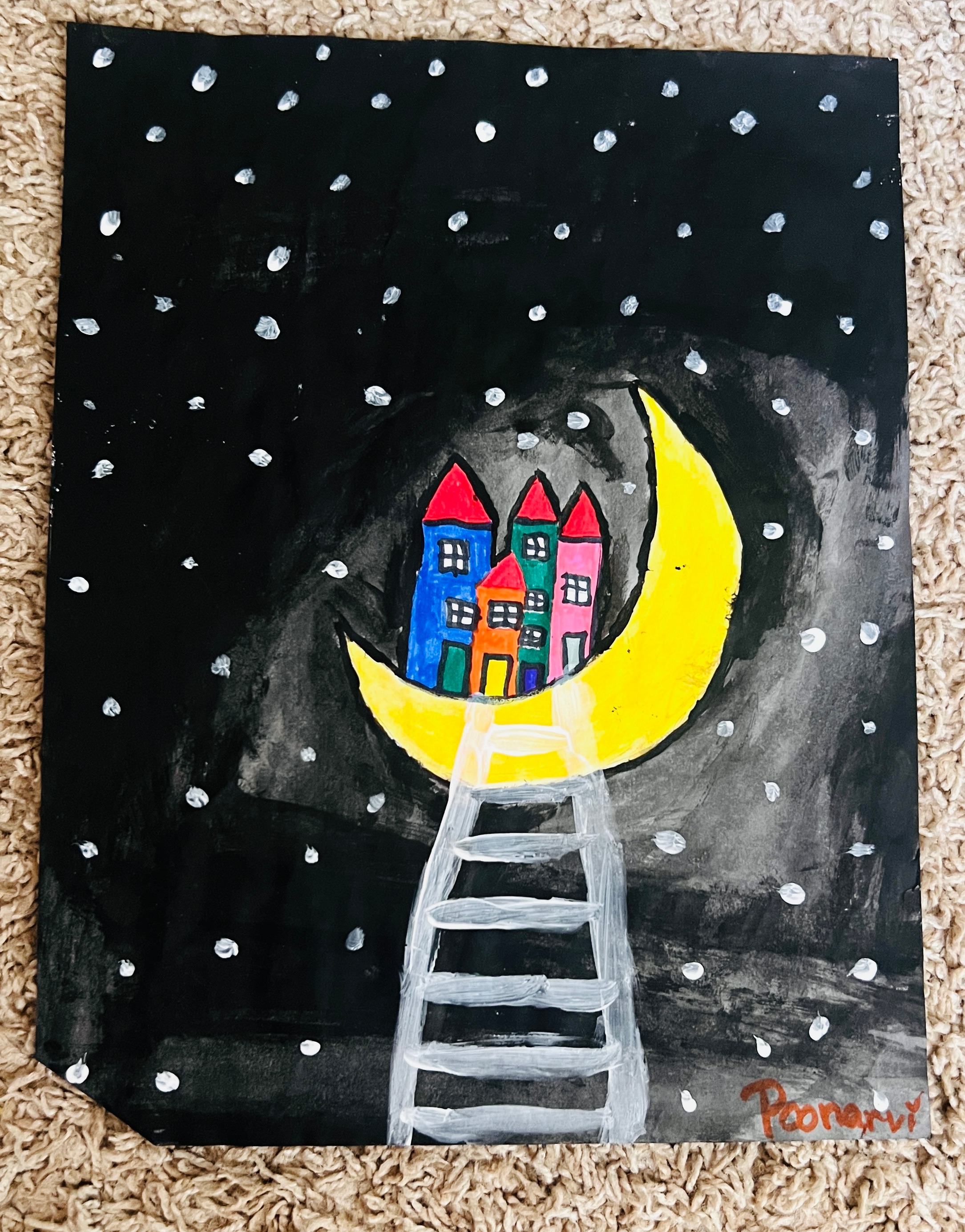 The moon and the houses