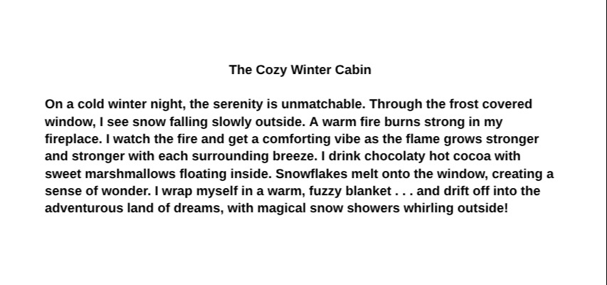 The Cozy Winter Cabin