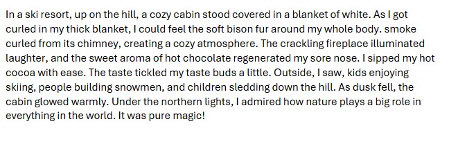 THe cozy cabin