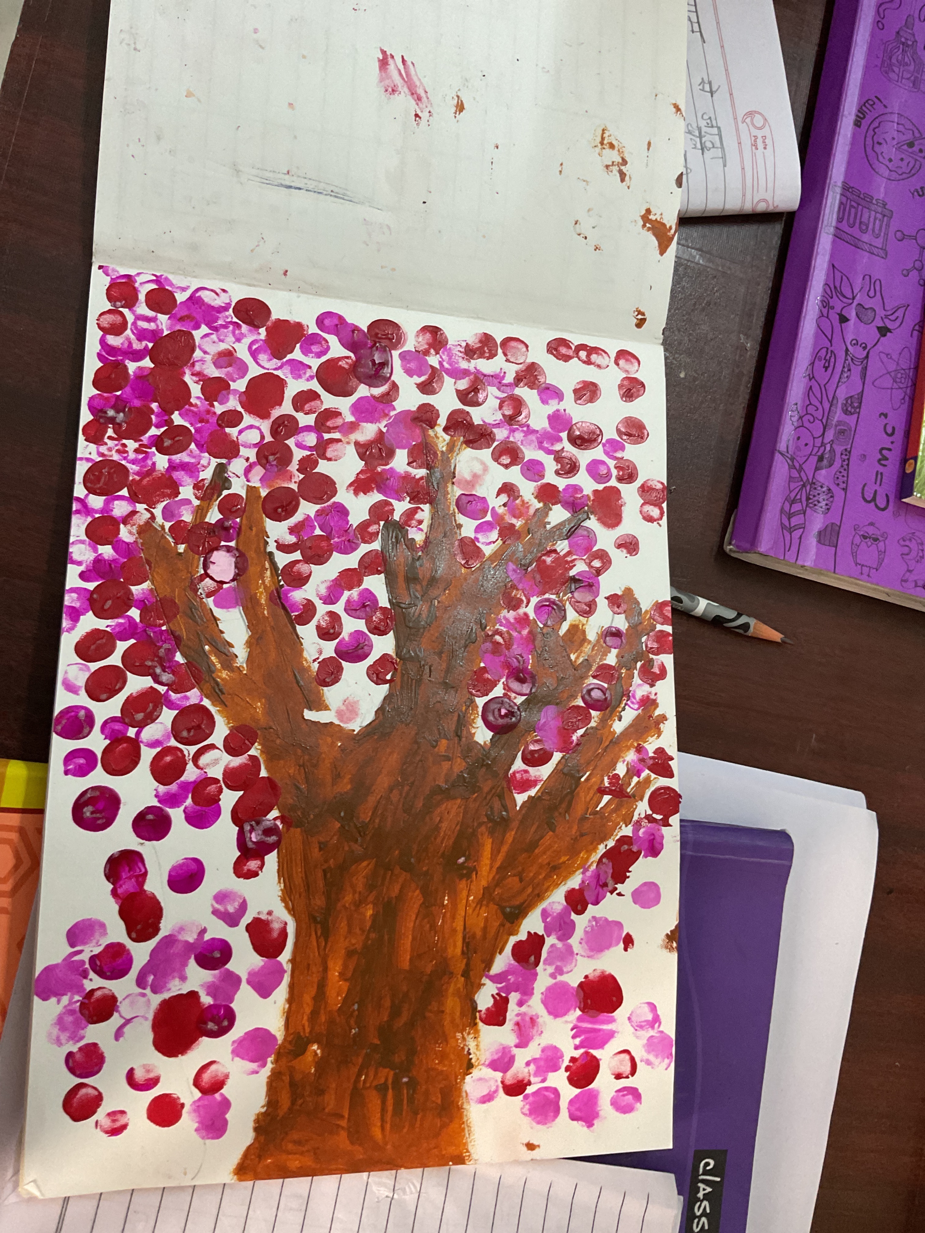 Bubble wrap painting
