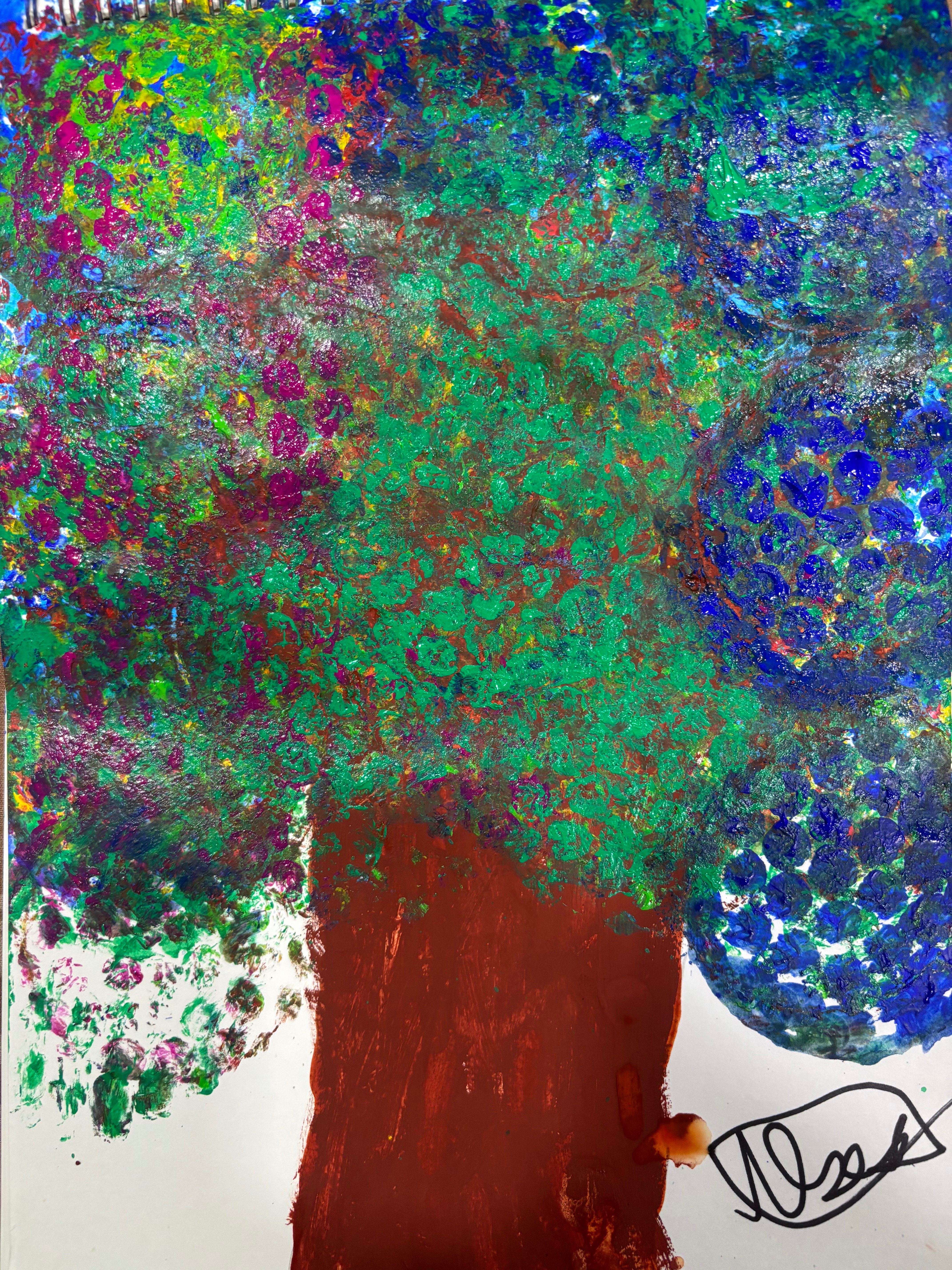 Bubble wrap painting 