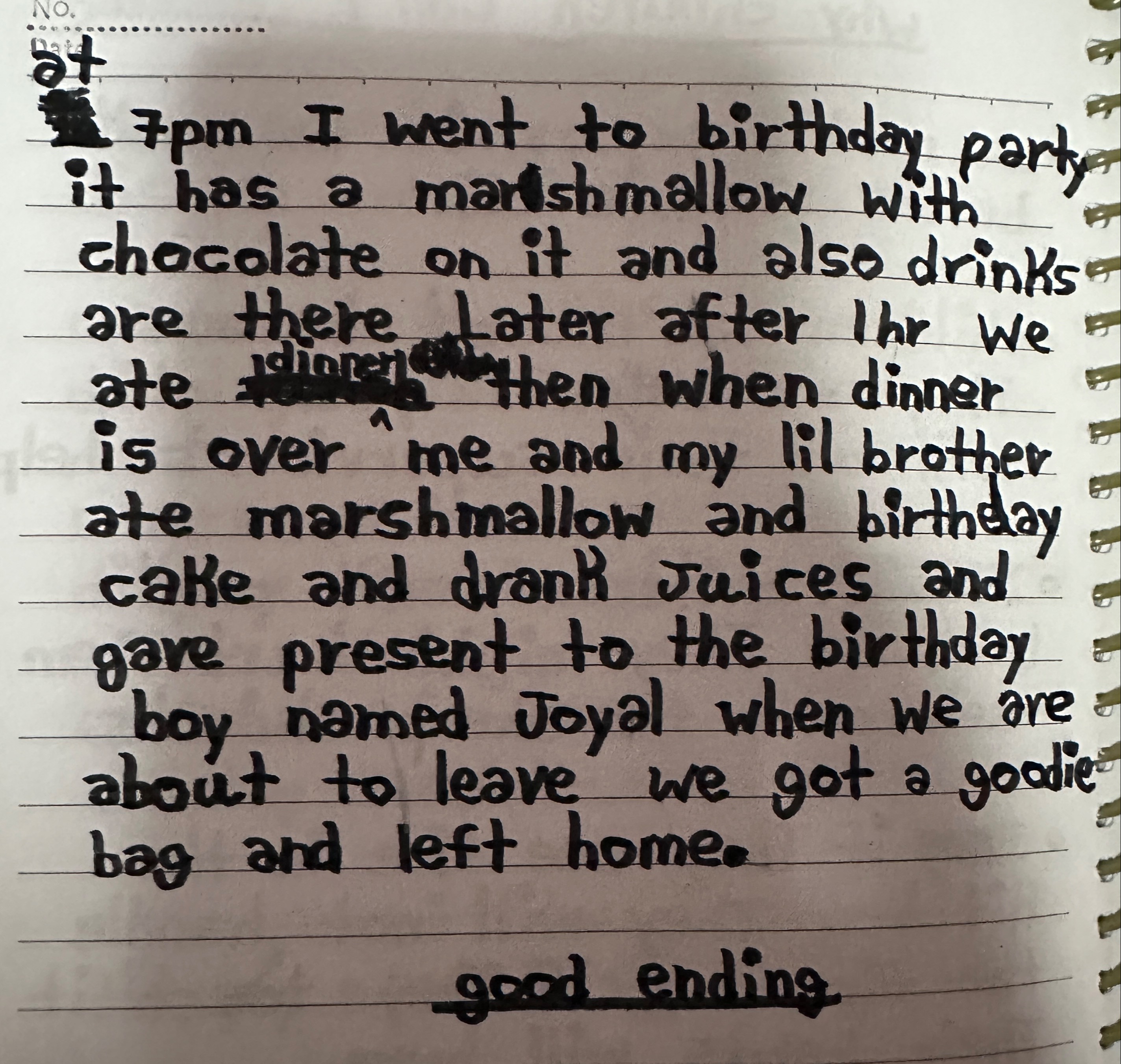 About birthday party 