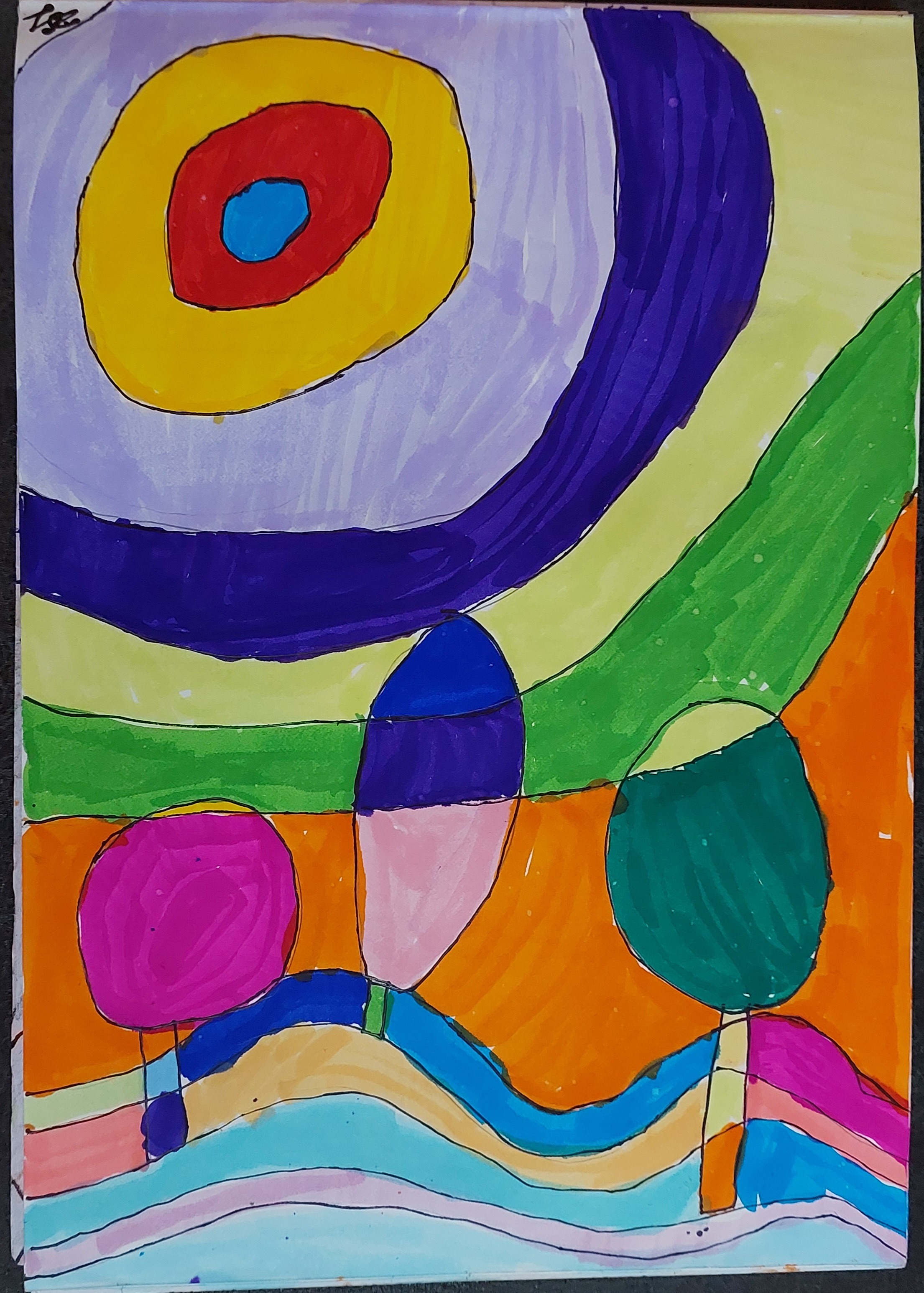 Picture sque landscape colour family