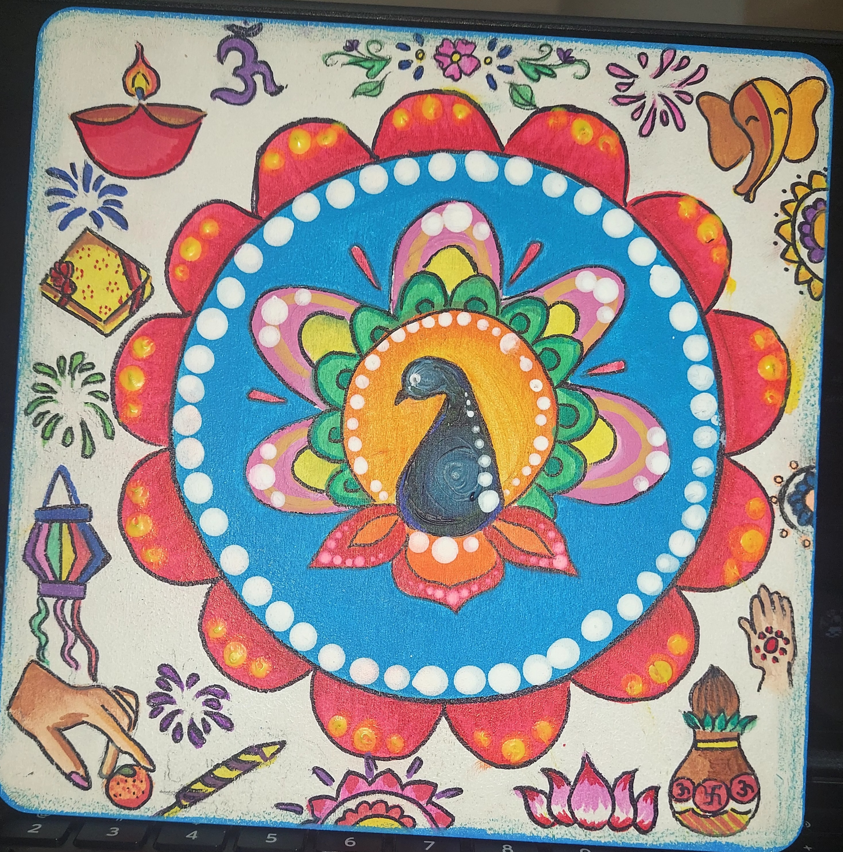 Diwali Rangoli unique design by Aanya Yadav